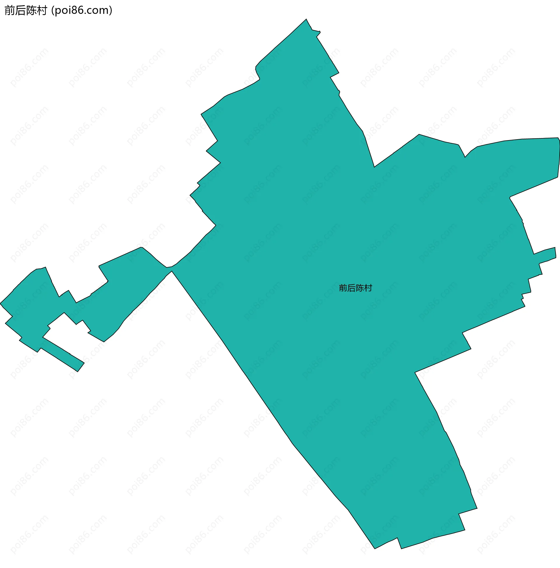 前后陈村边界地图