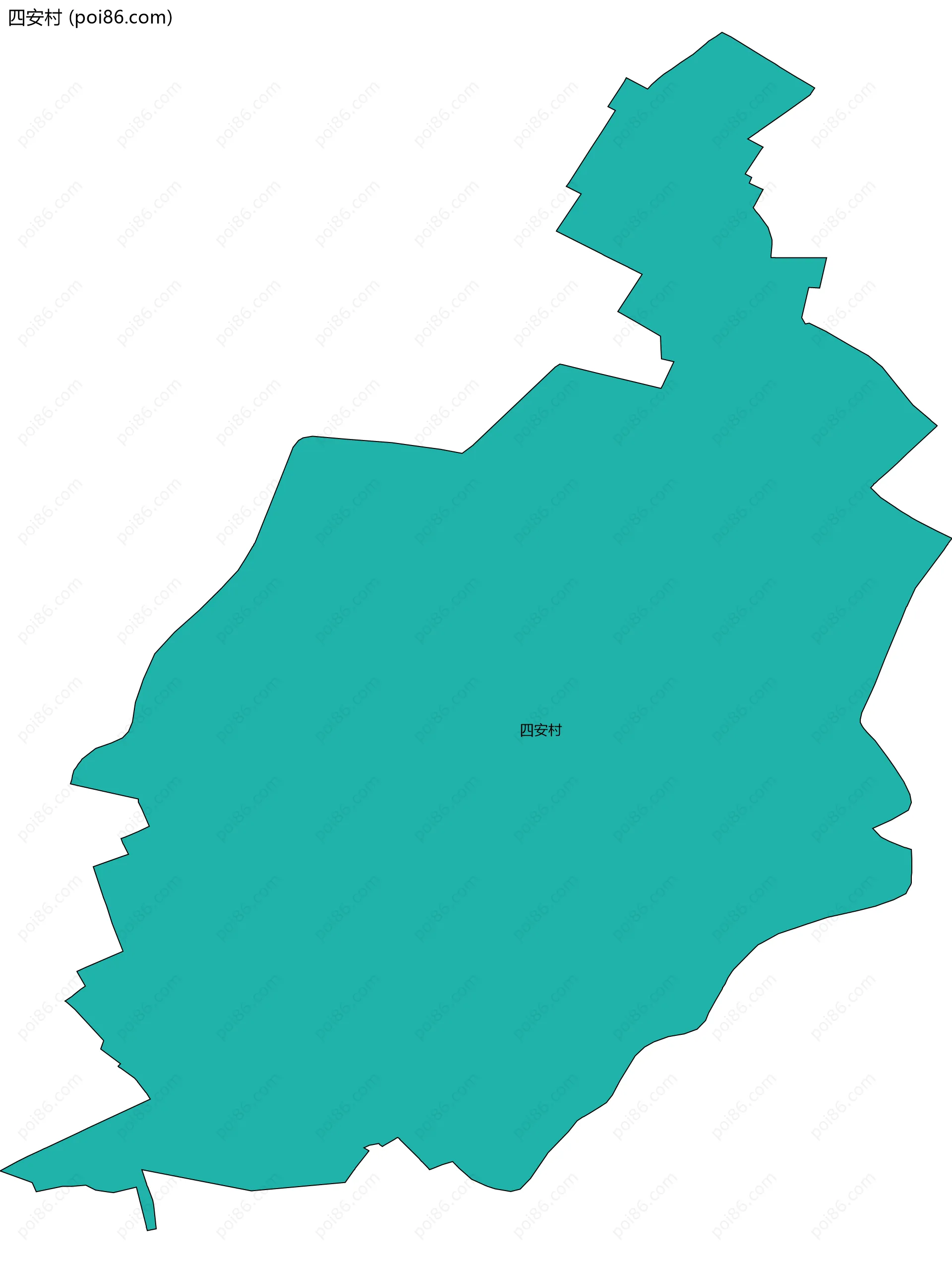 四安村边界地图