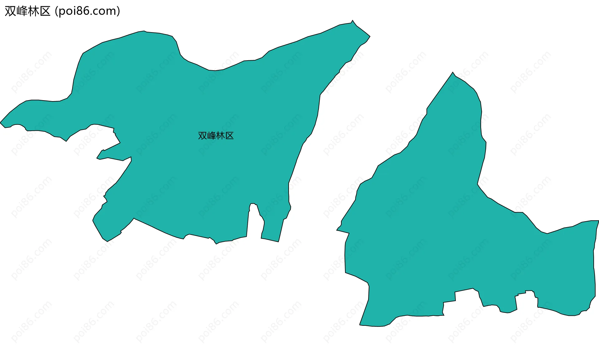 双峰林区边界地图