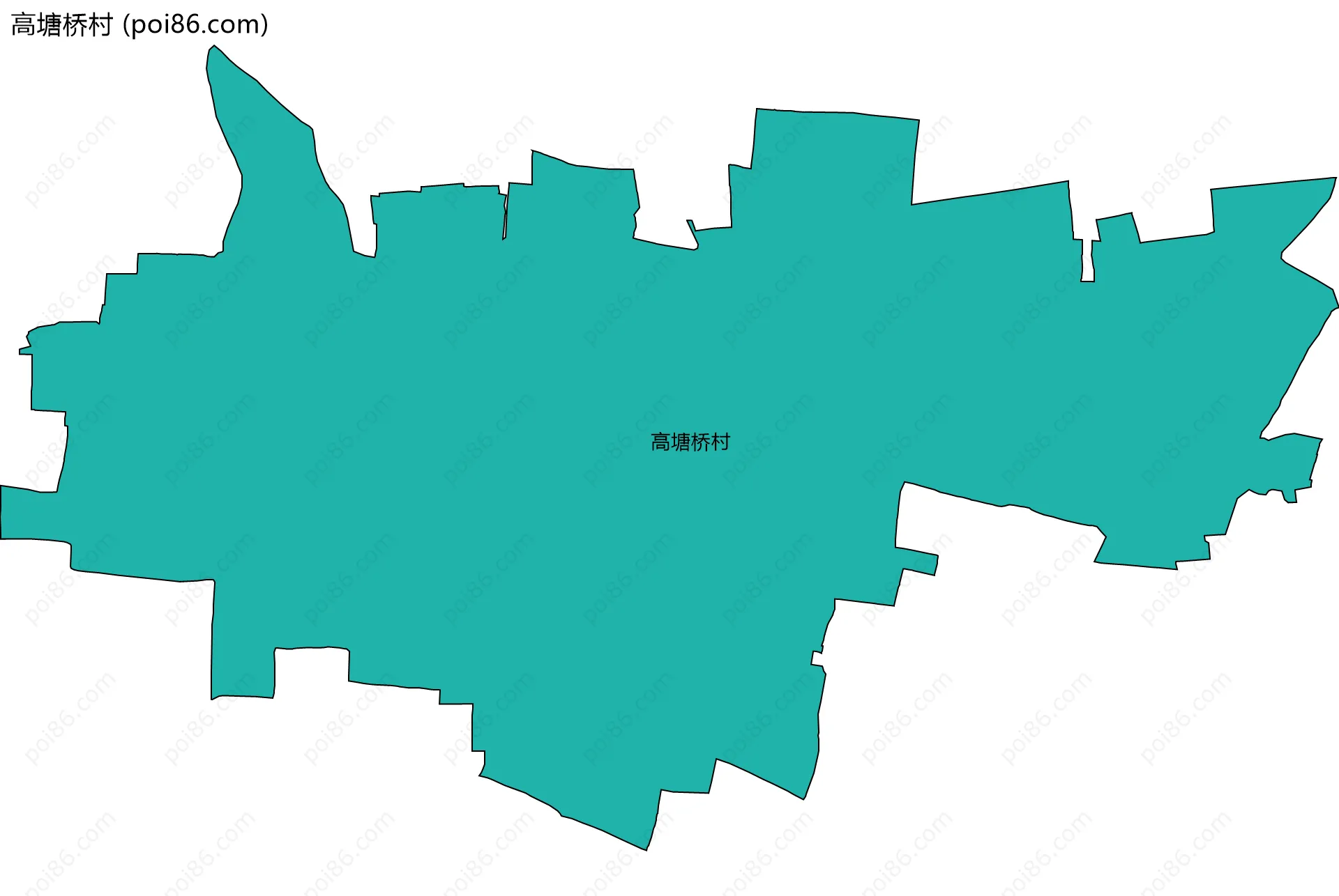 高塘桥村边界地图