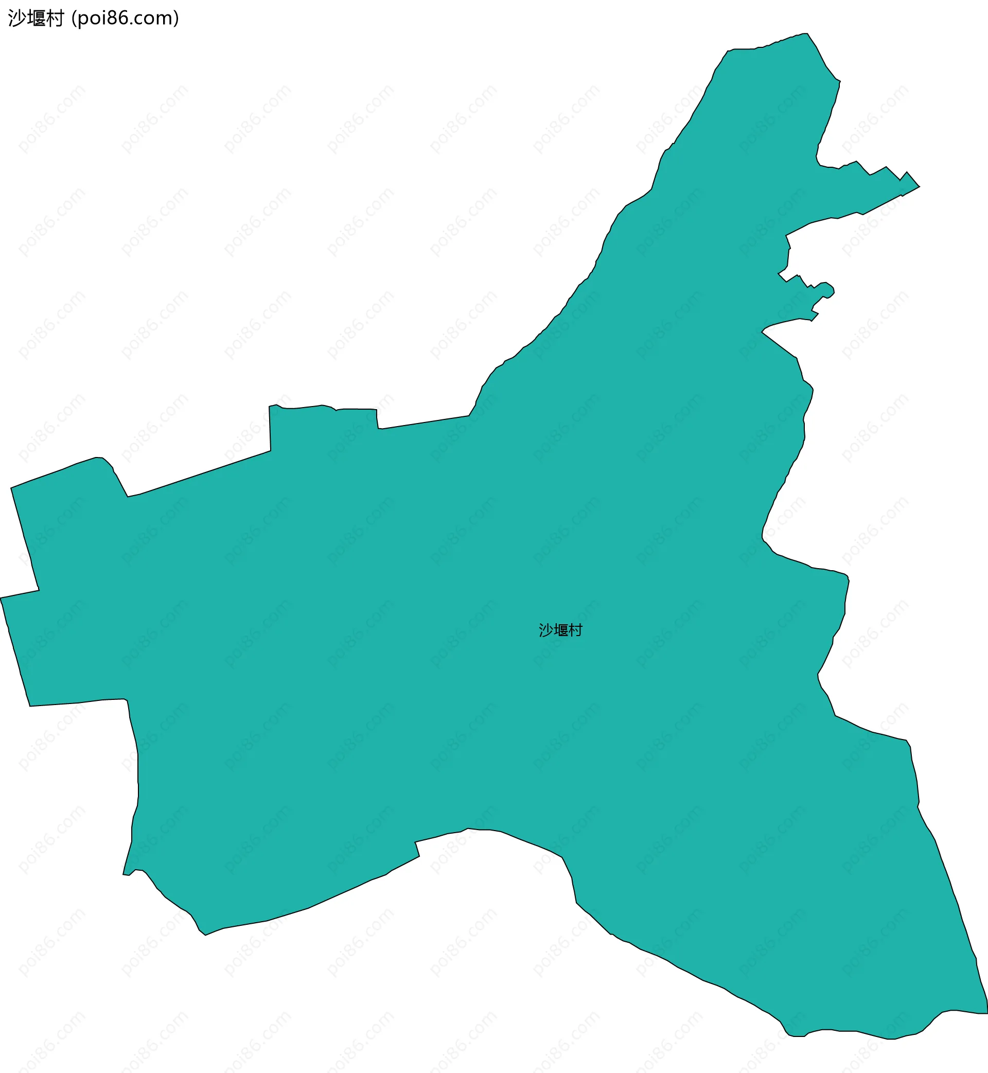 沙堰村边界地图