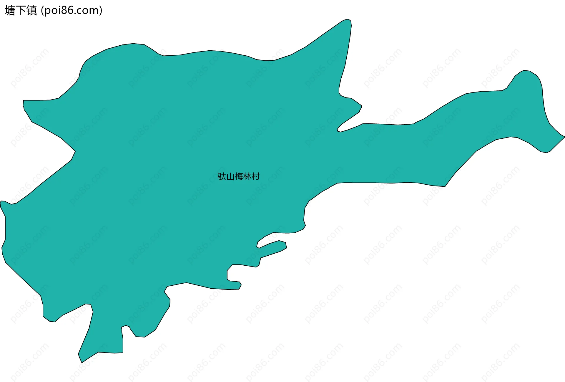 塘下镇边界地图(五级行政区划)