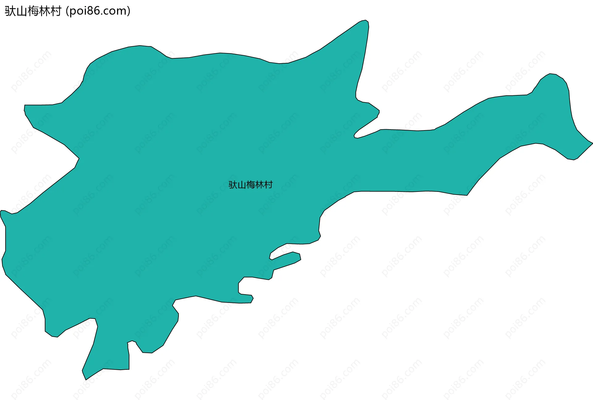 驮山梅林村边界地图