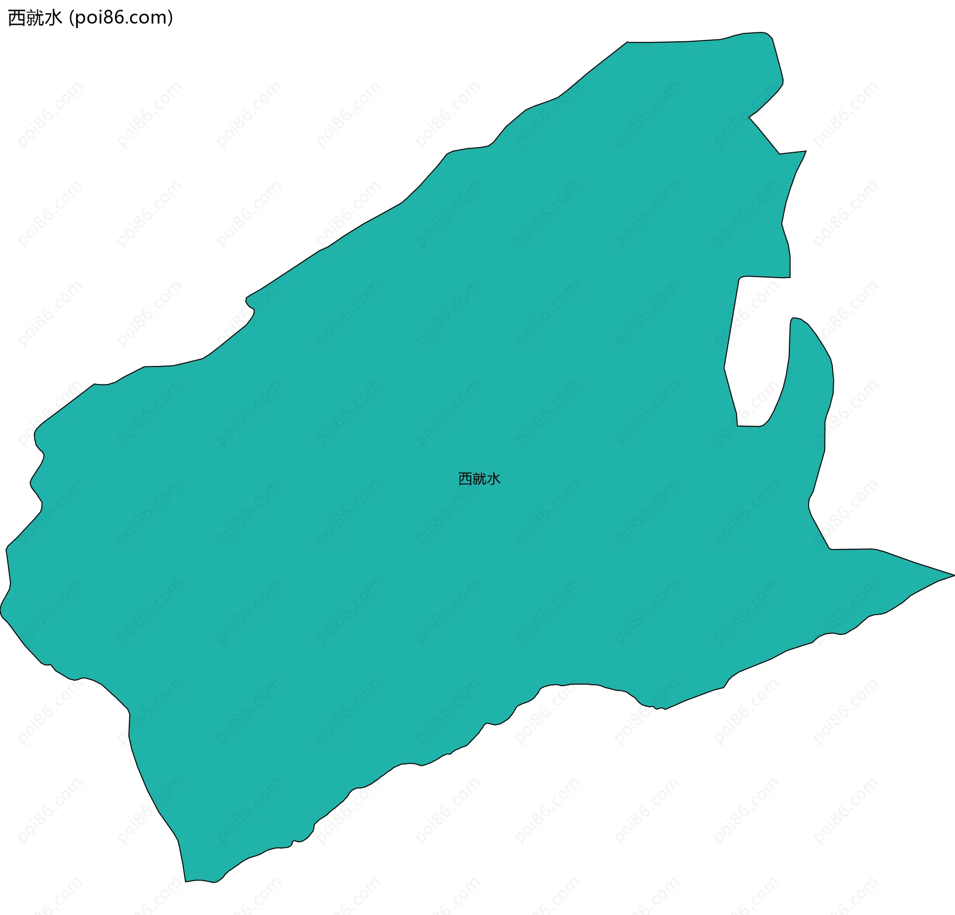 西就水边界地图