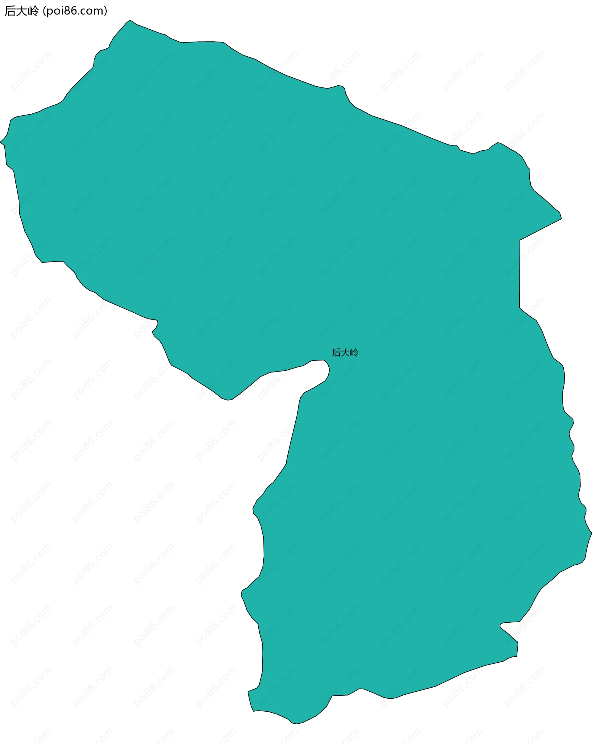 后大岭边界地图