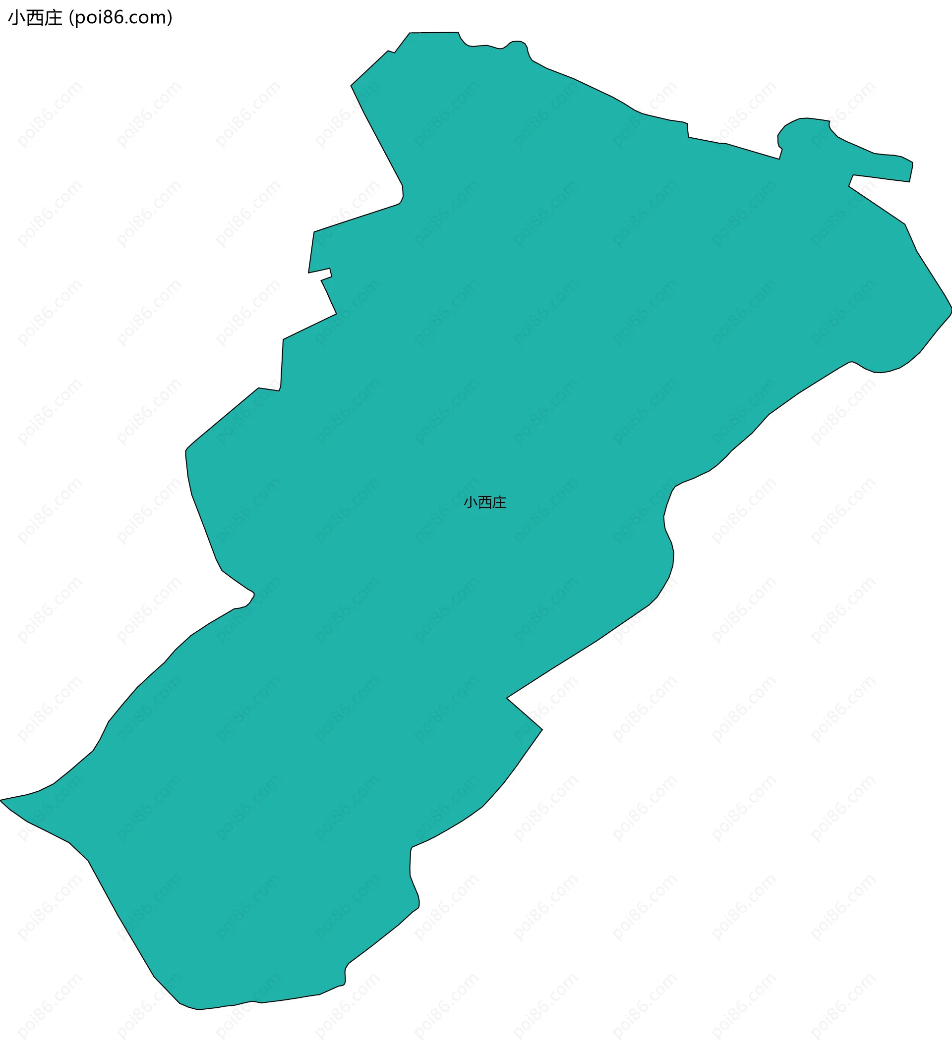 小西庄边界地图