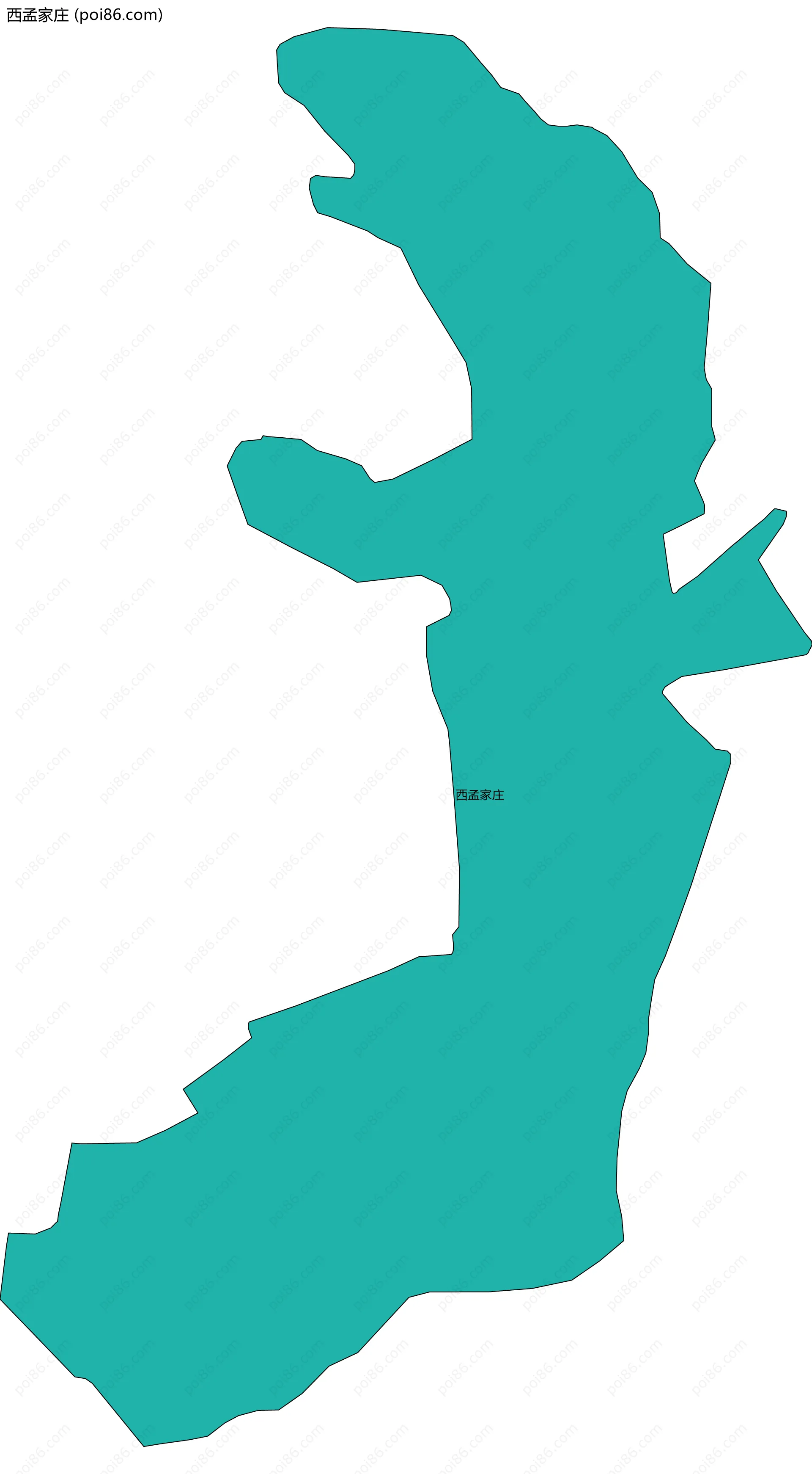 西孟家庄边界地图