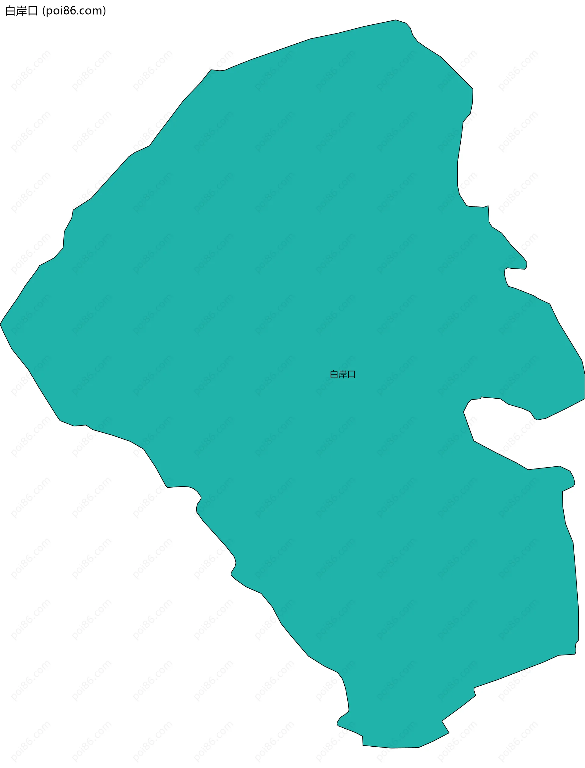 白岸口边界地图