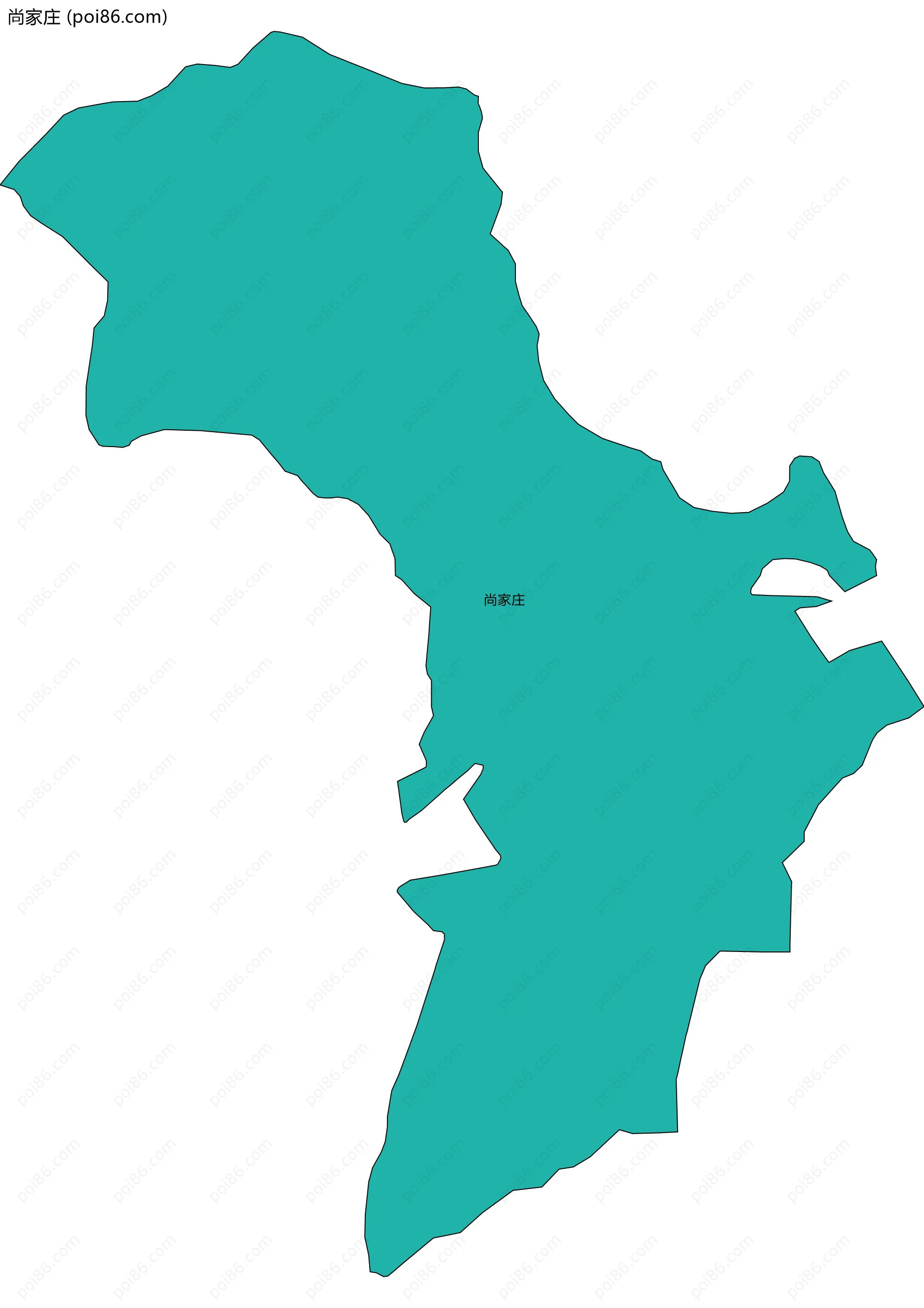 尚家庄边界地图