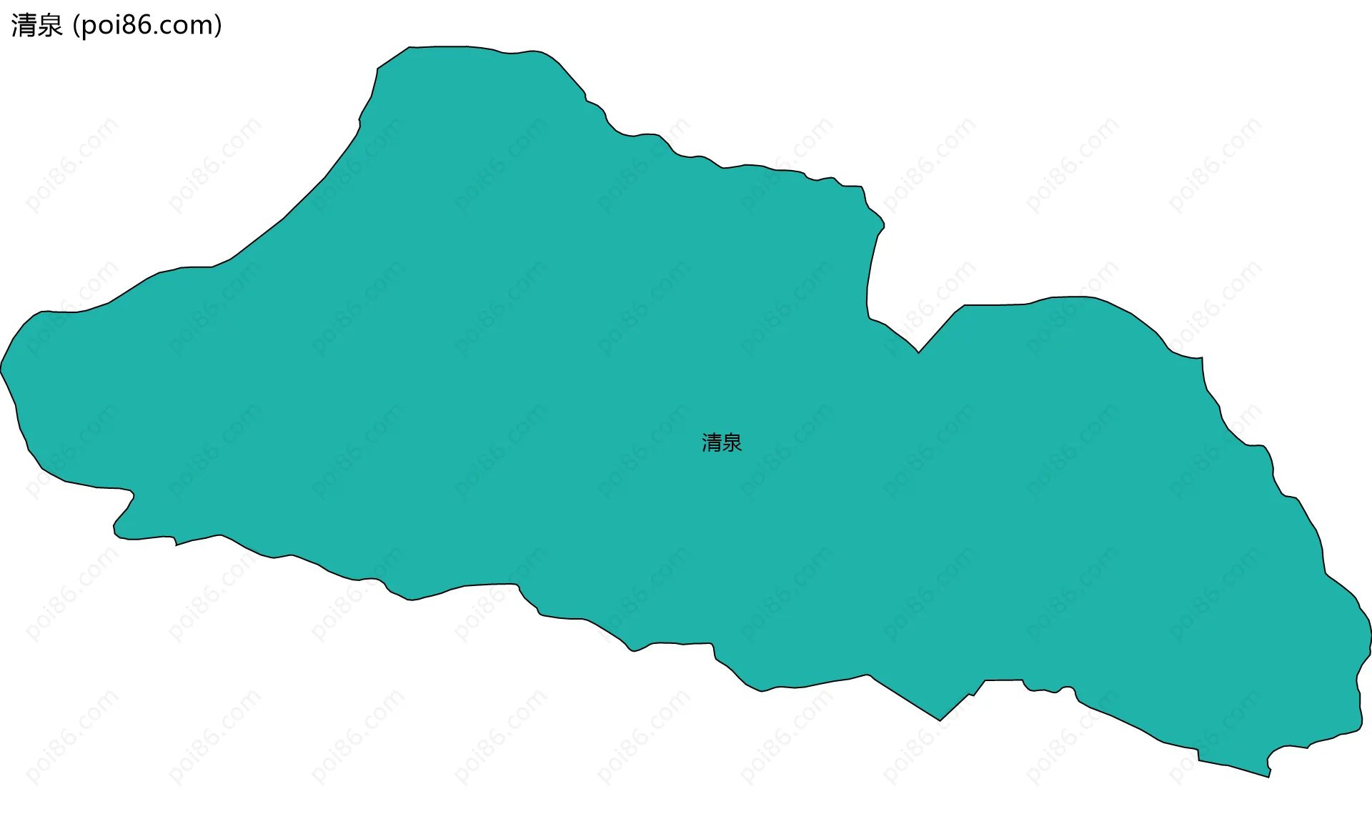 清泉边界地图