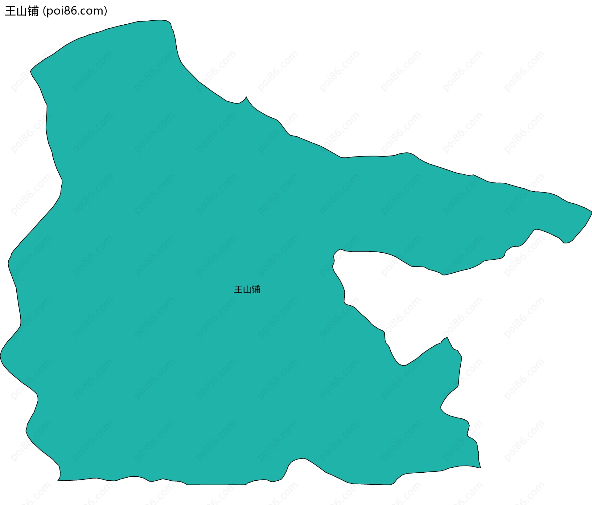王山铺边界地图