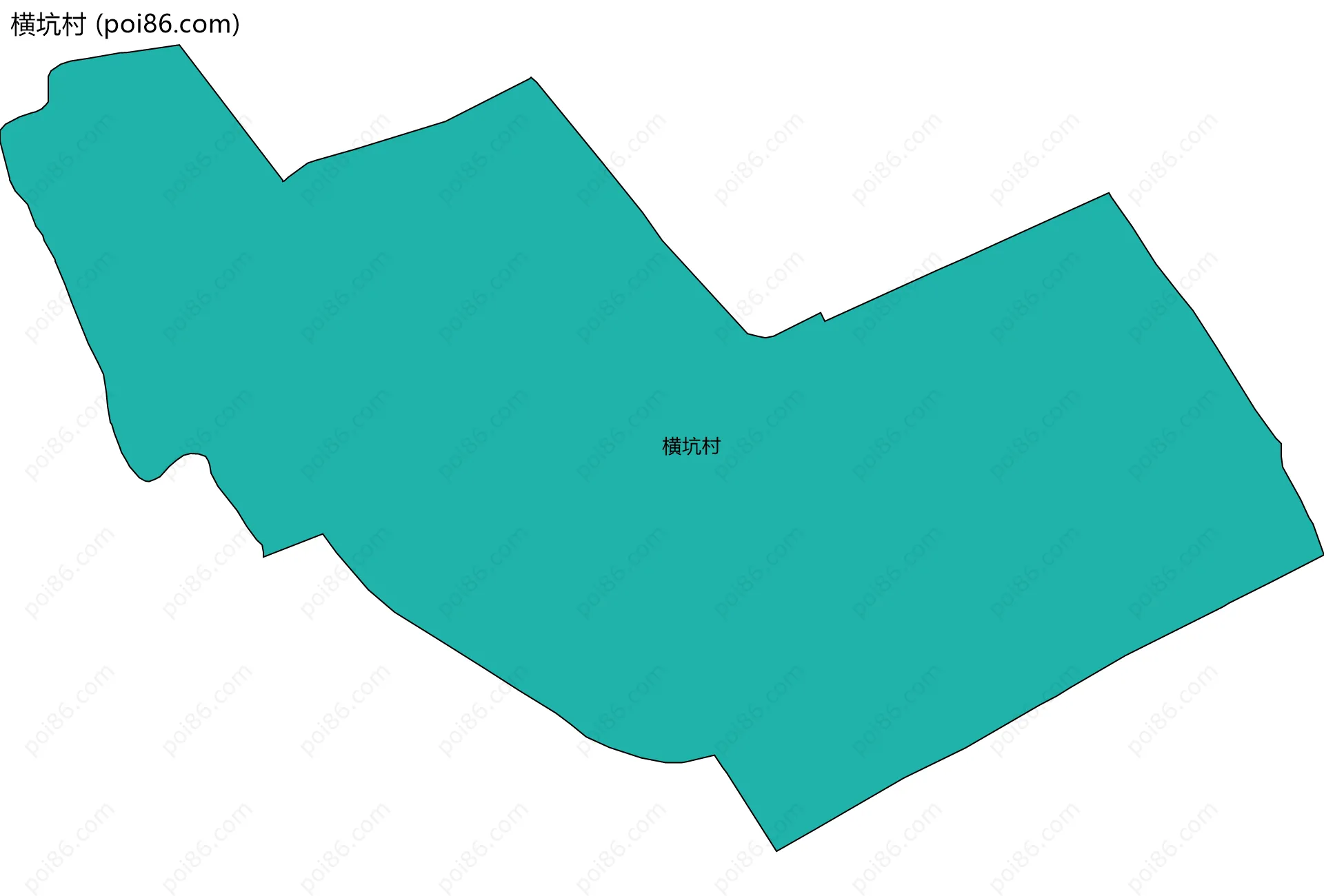 横坑村边界地图