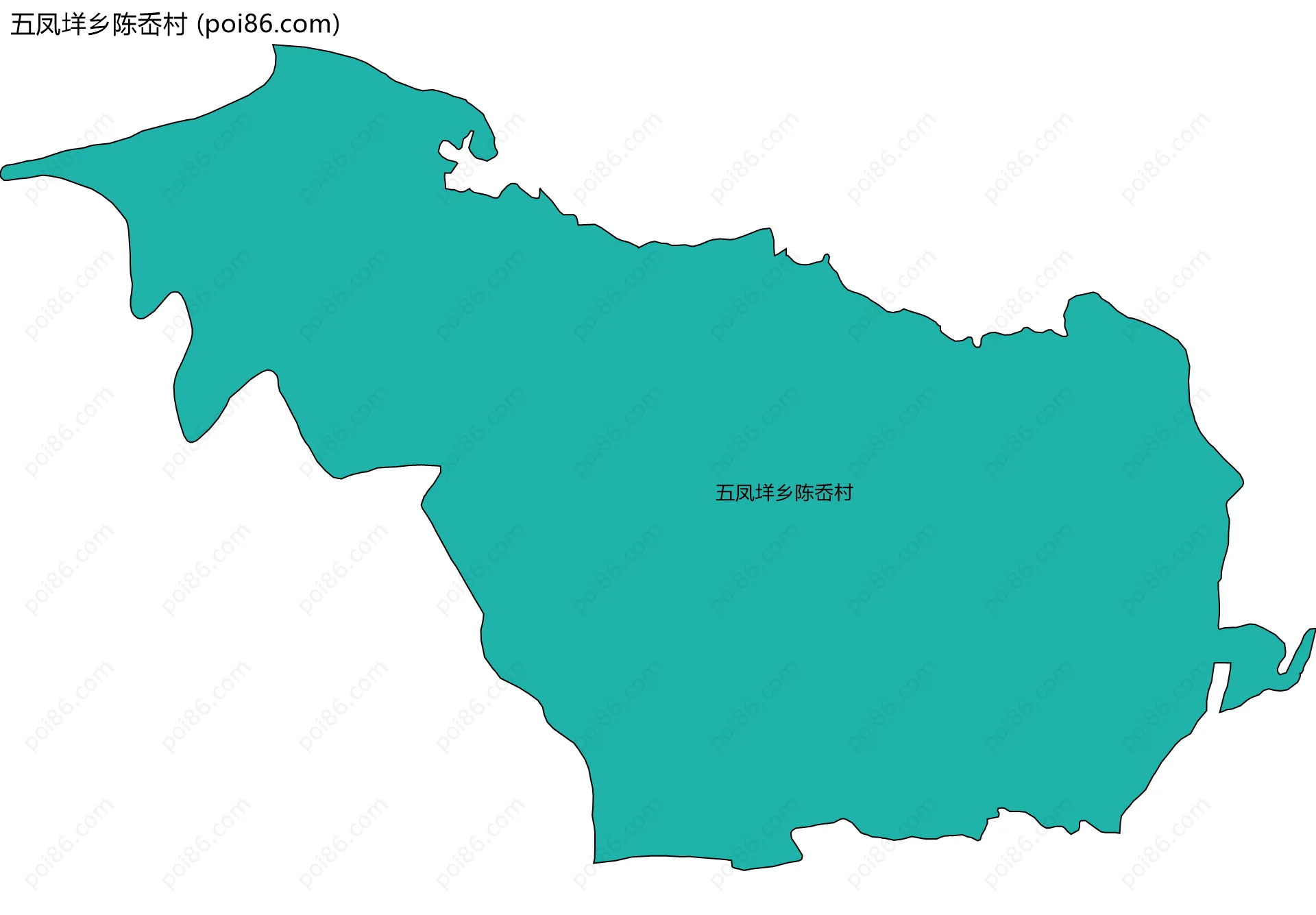 五凤垟乡陈岙村边界地图