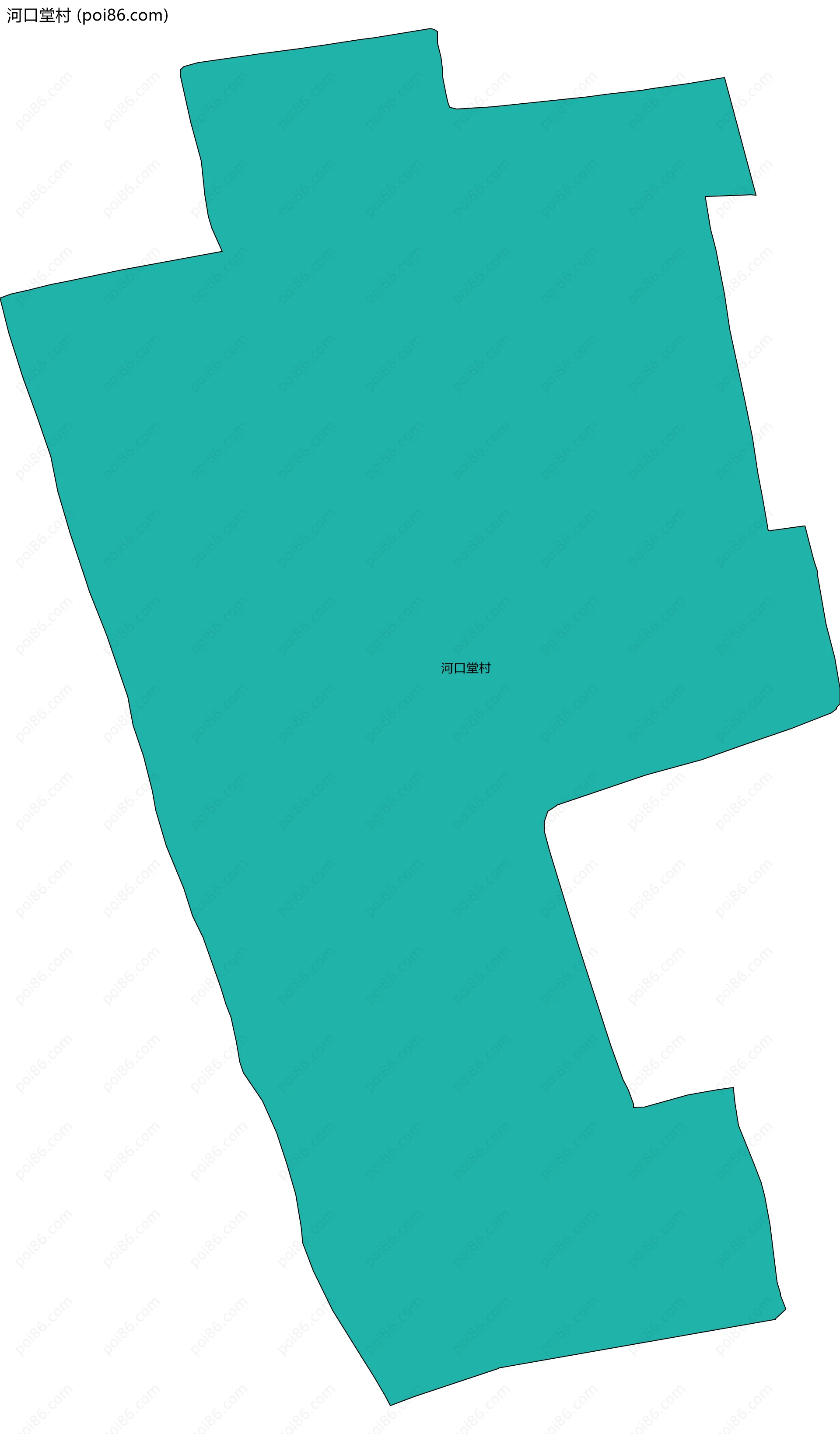 河口堂村边界地图