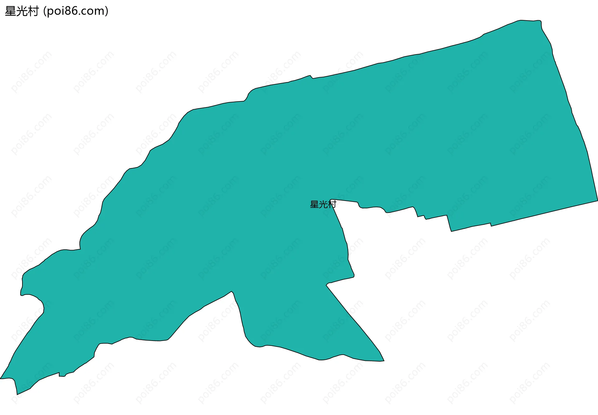 星光村边界地图