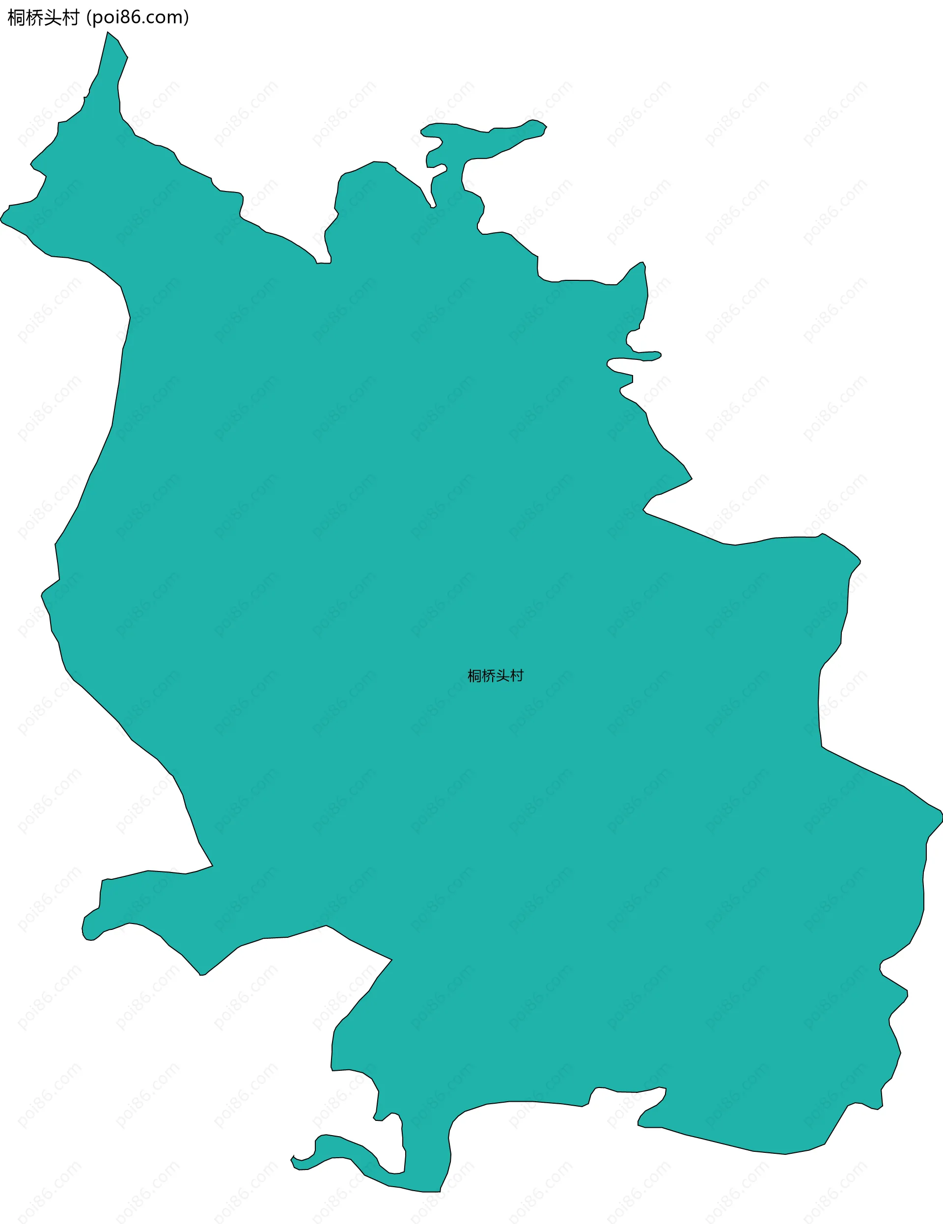 桐桥头村边界地图