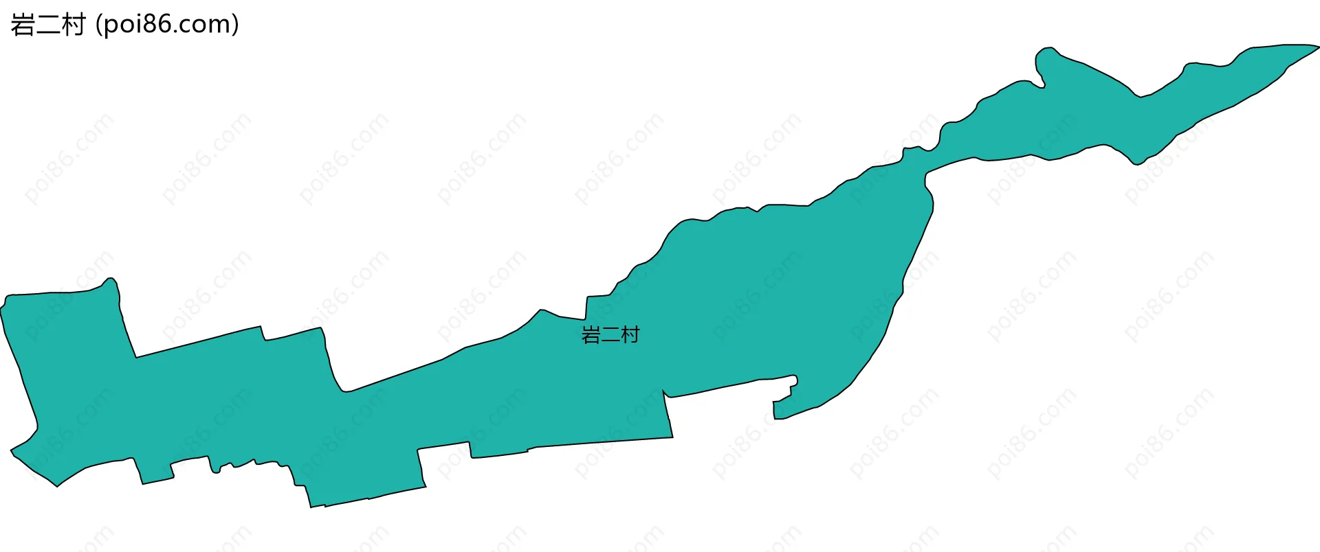 岩二村边界地图