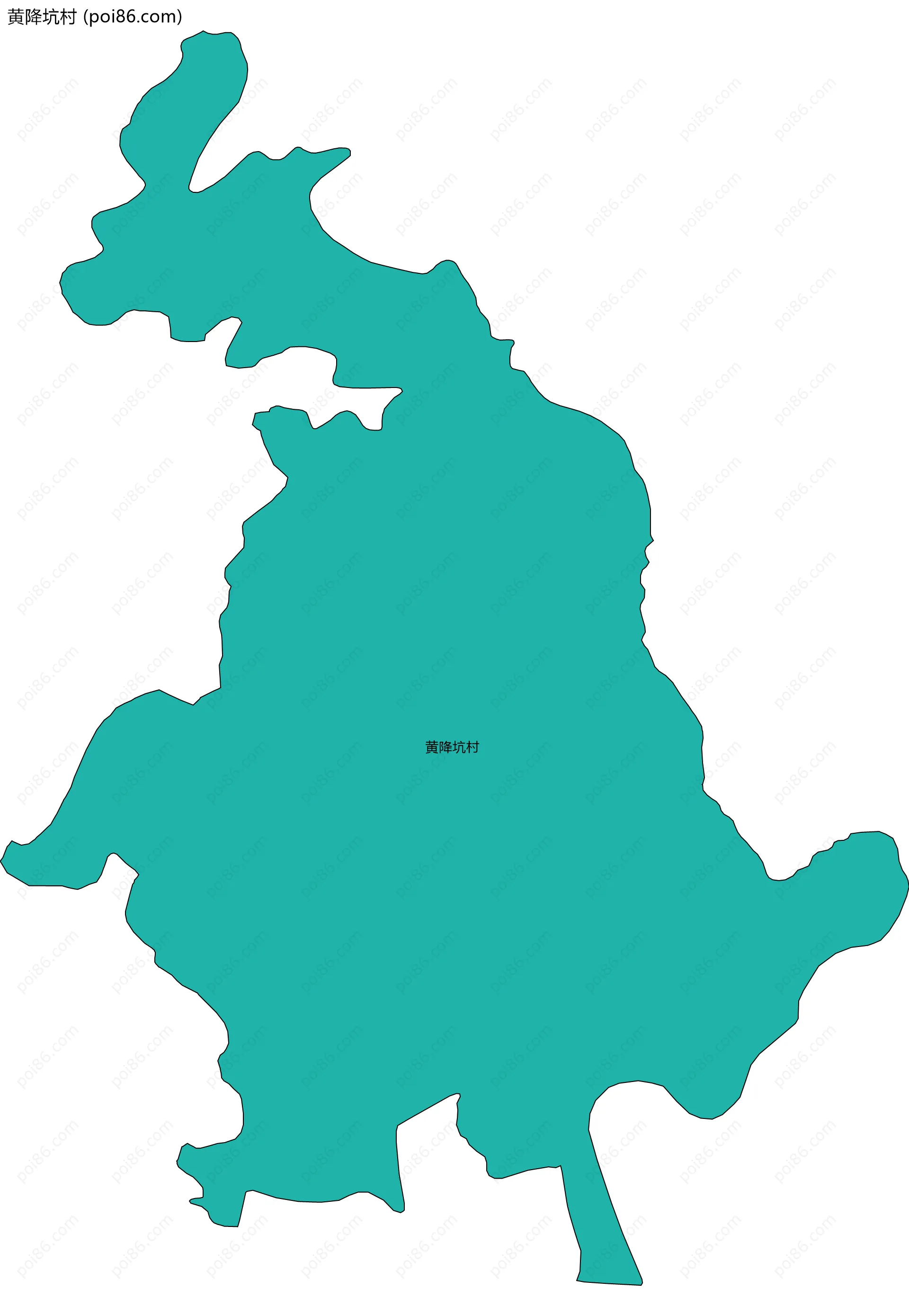 黄降坑村边界地图