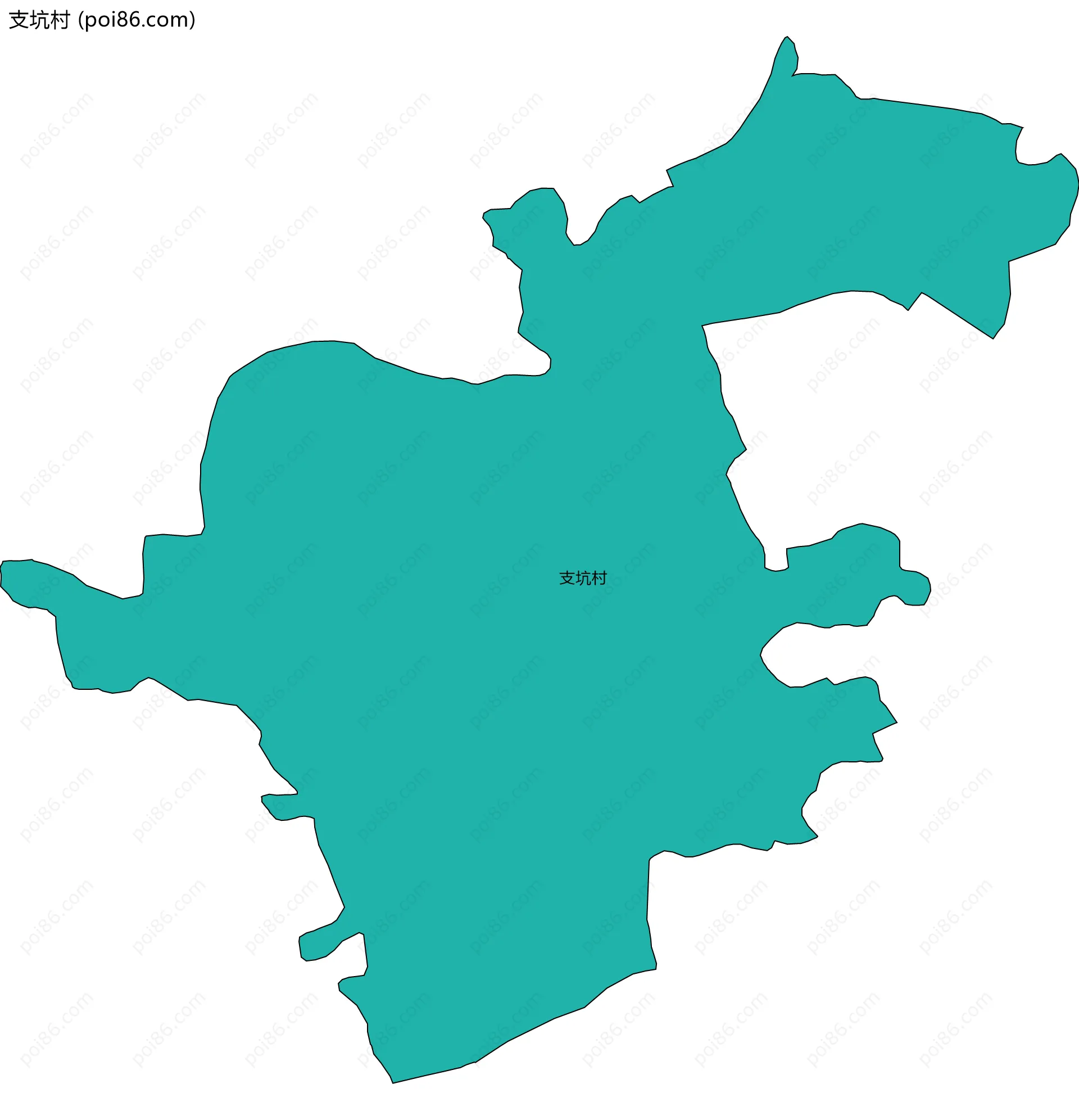 支坑村边界地图