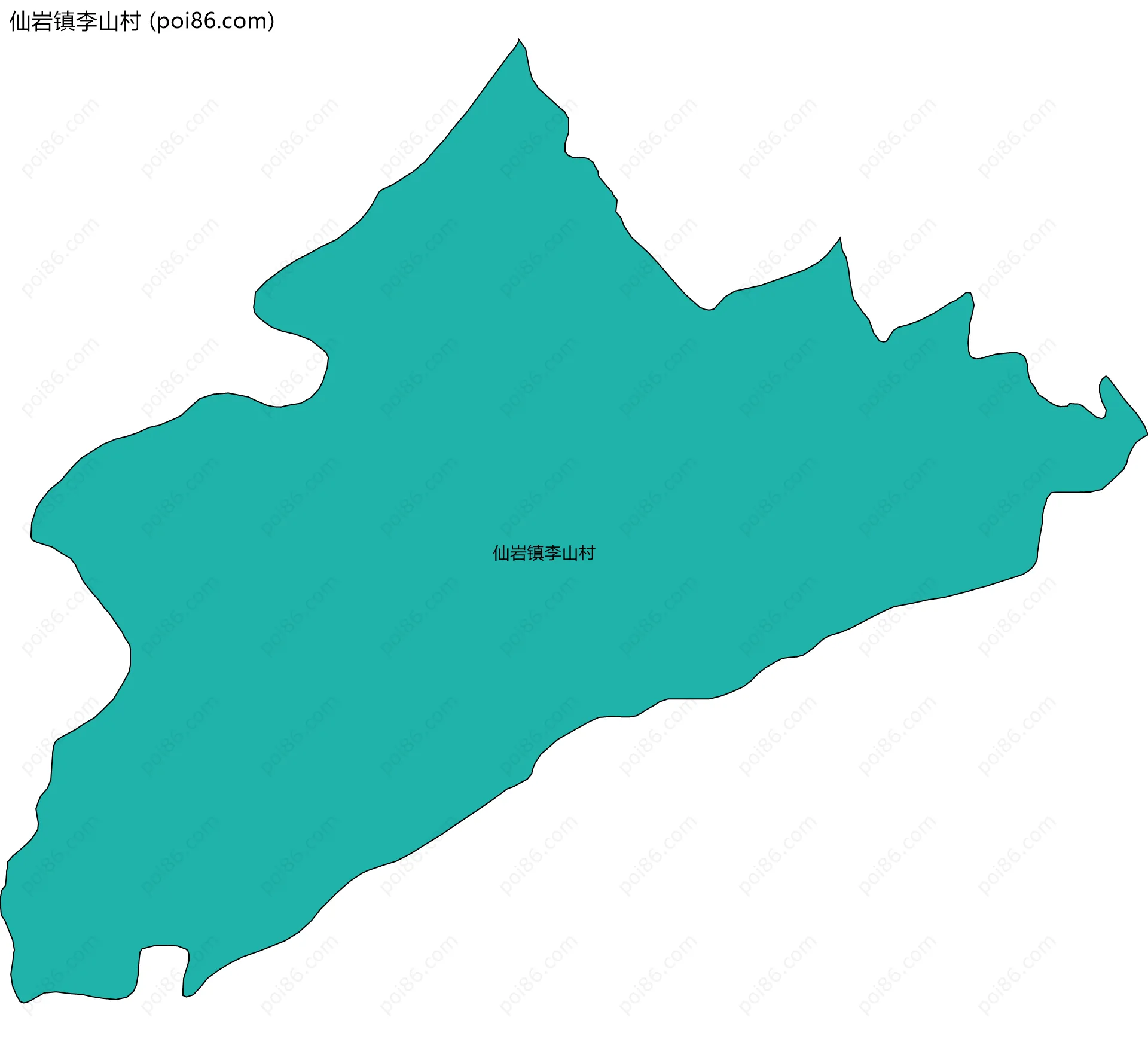 仙岩镇李山村边界地图