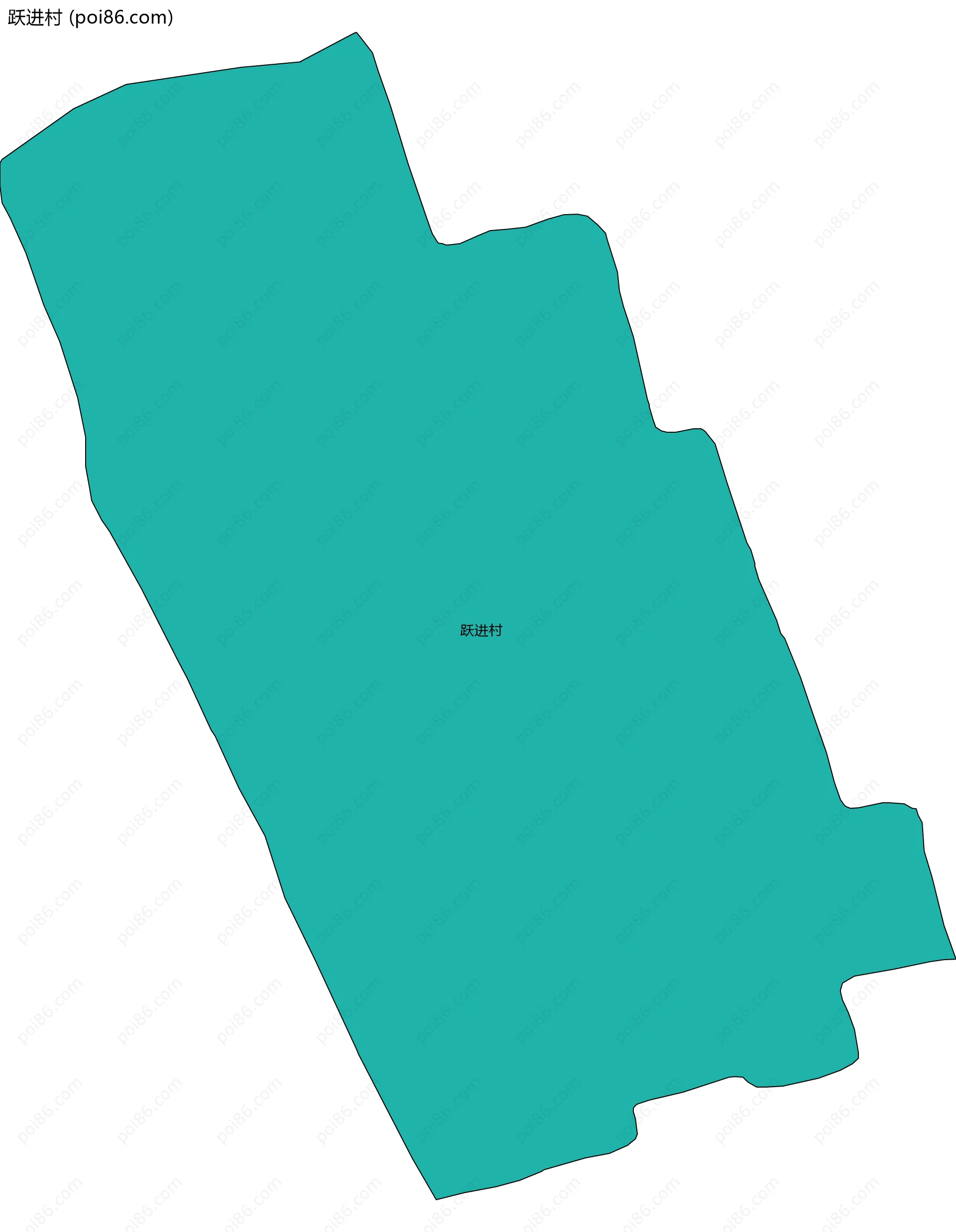 跃进村边界地图