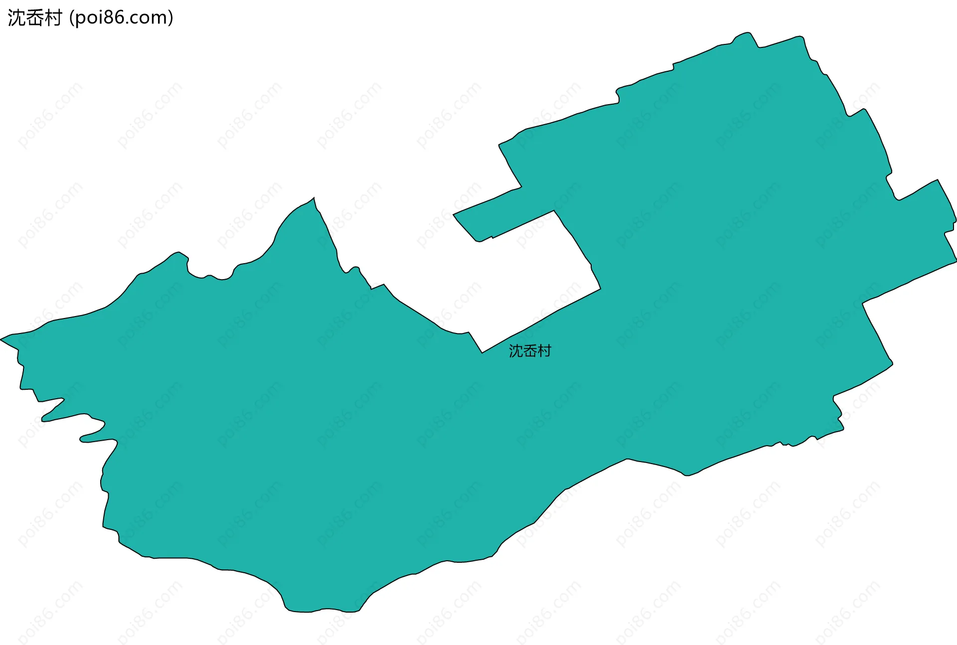 沈岙村边界地图