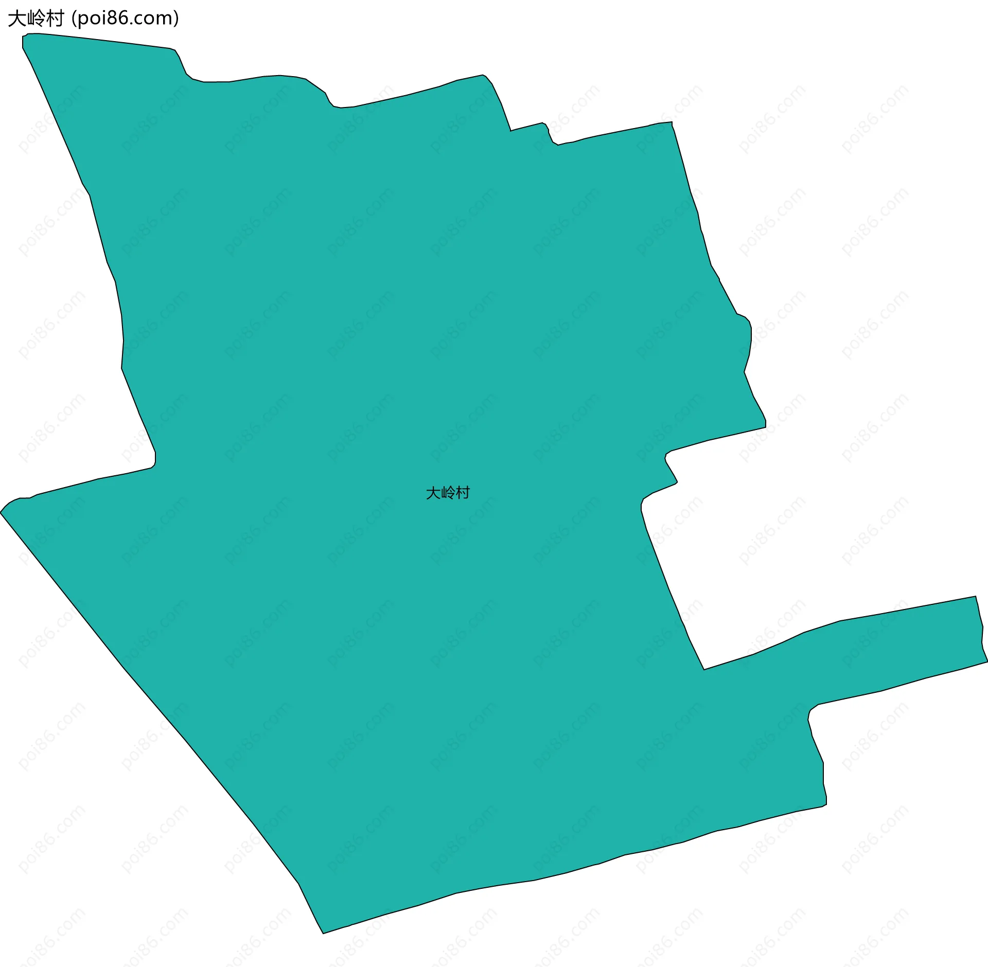 大岭村边界地图