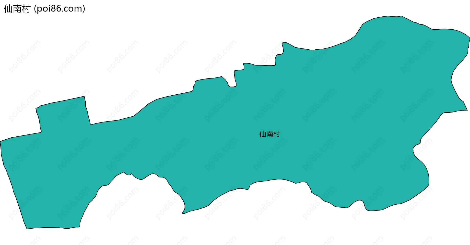 仙南村边界地图