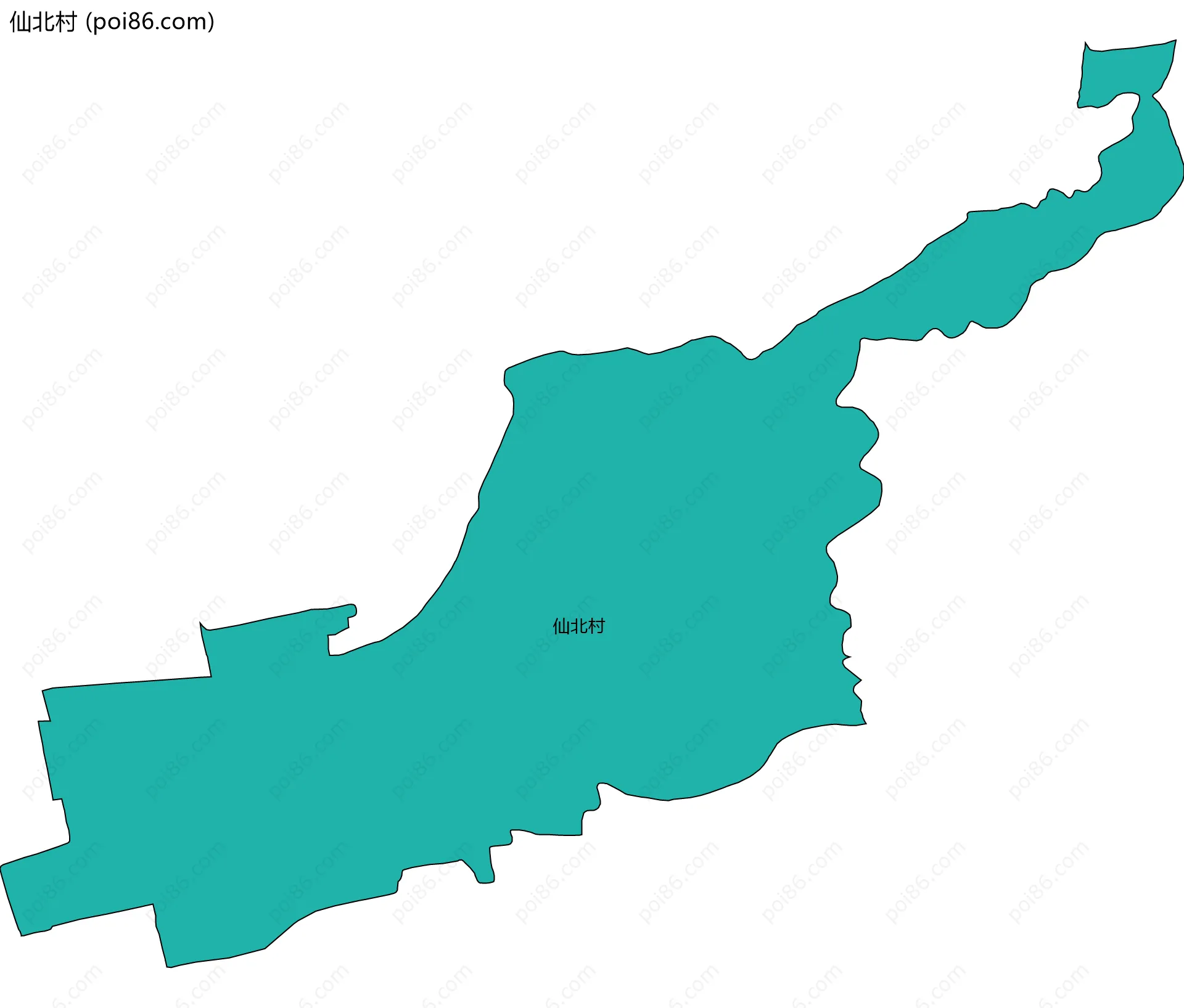仙北村边界地图