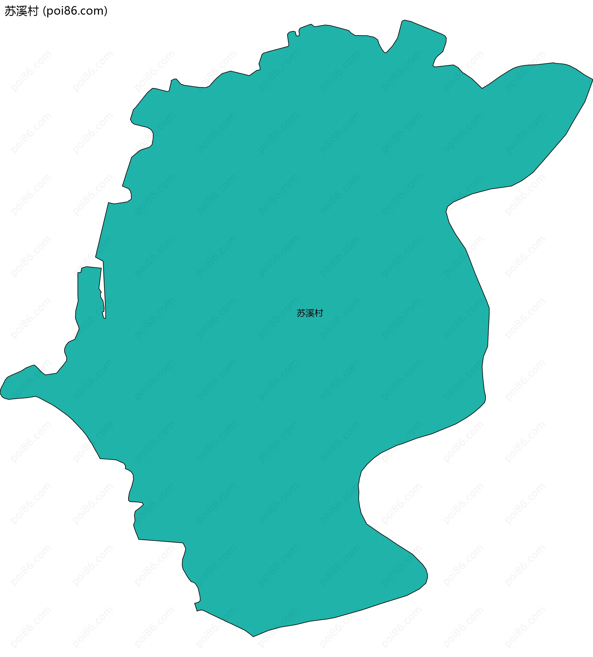 苏溪村边界地图