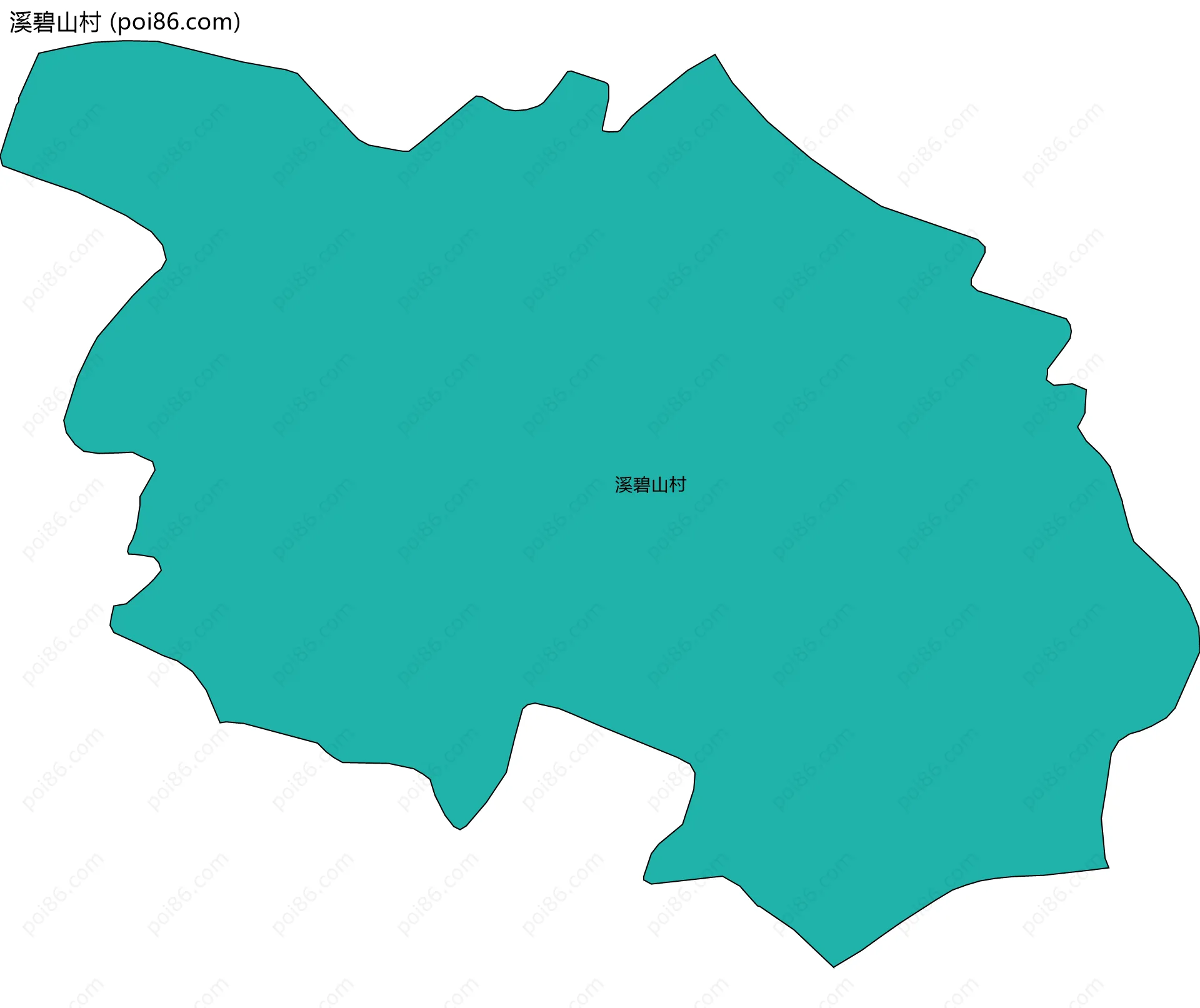 溪碧山村边界地图
