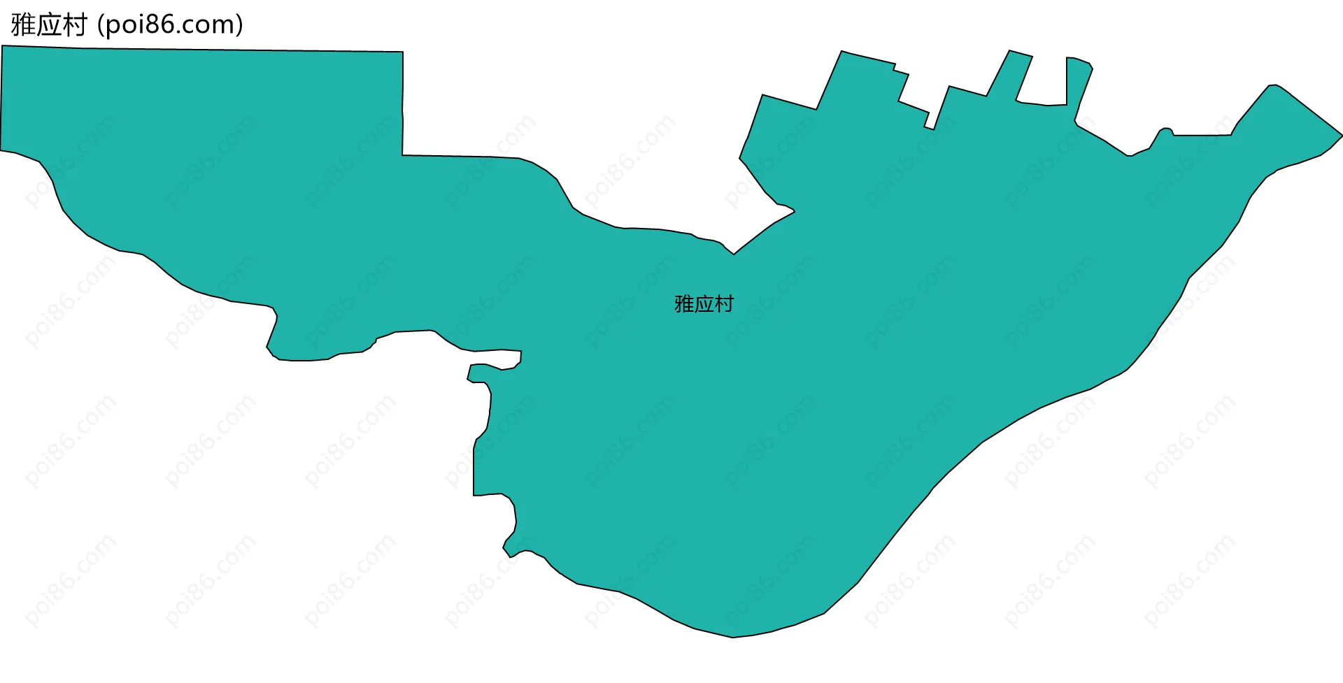 雅应村边界地图
