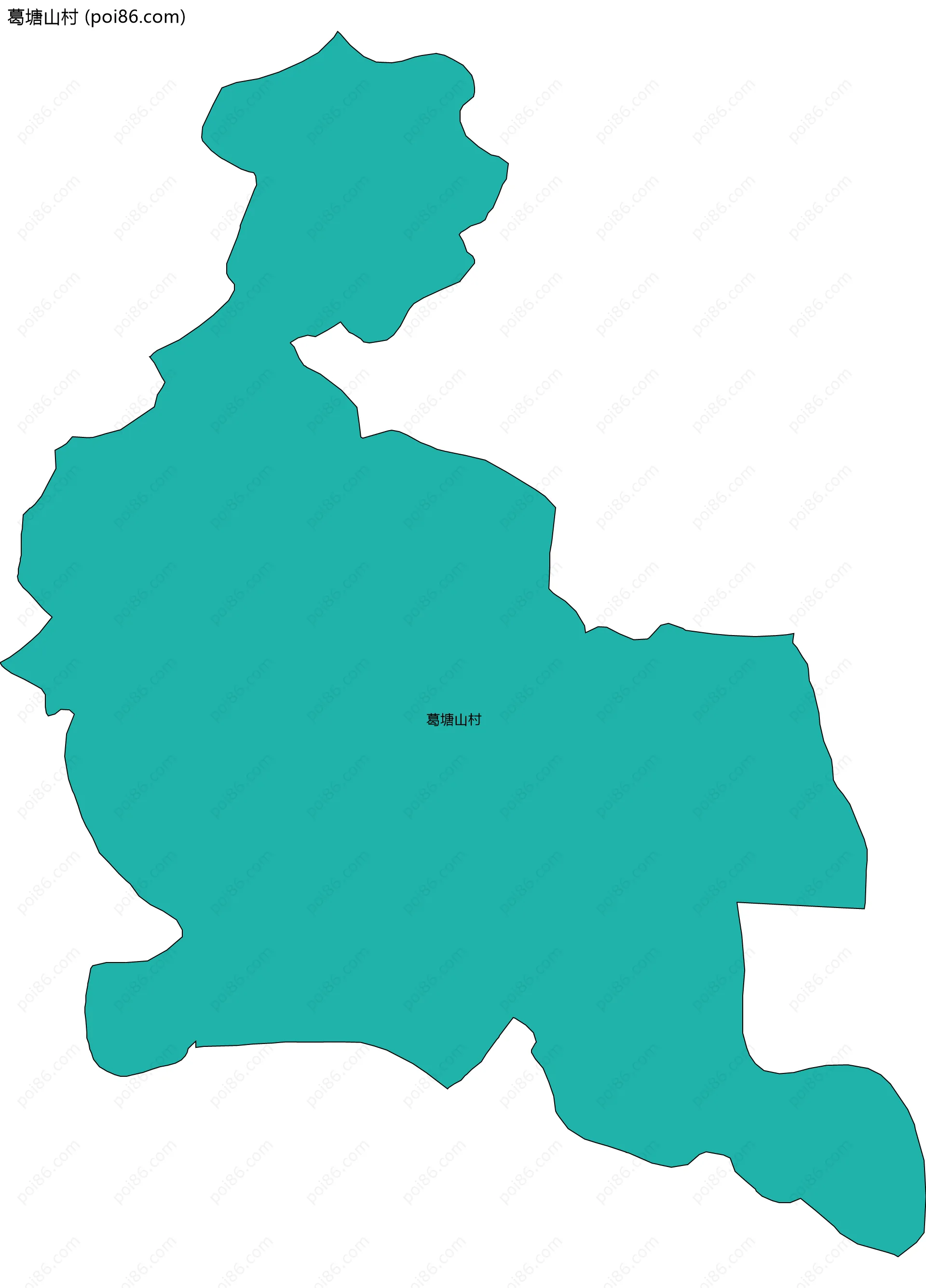 葛塘山村边界地图