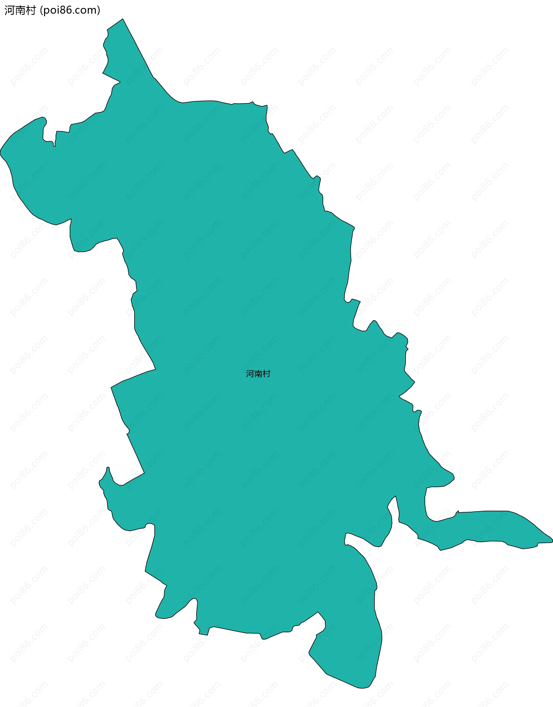 河南村边界地图