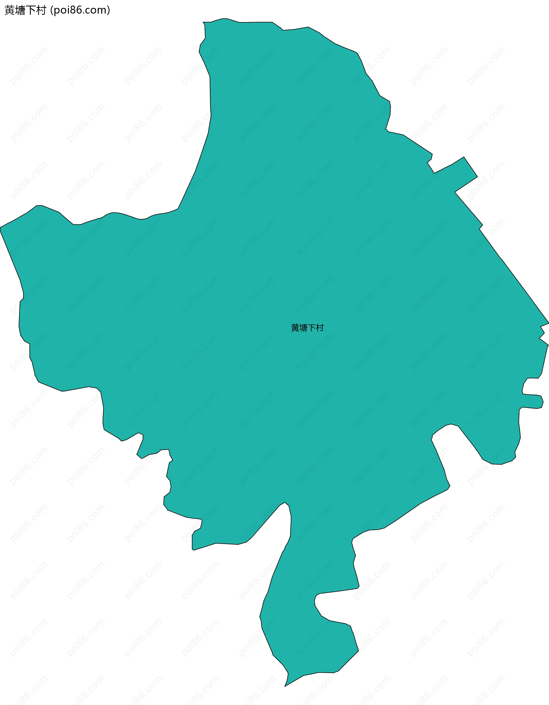黄塘下村边界地图