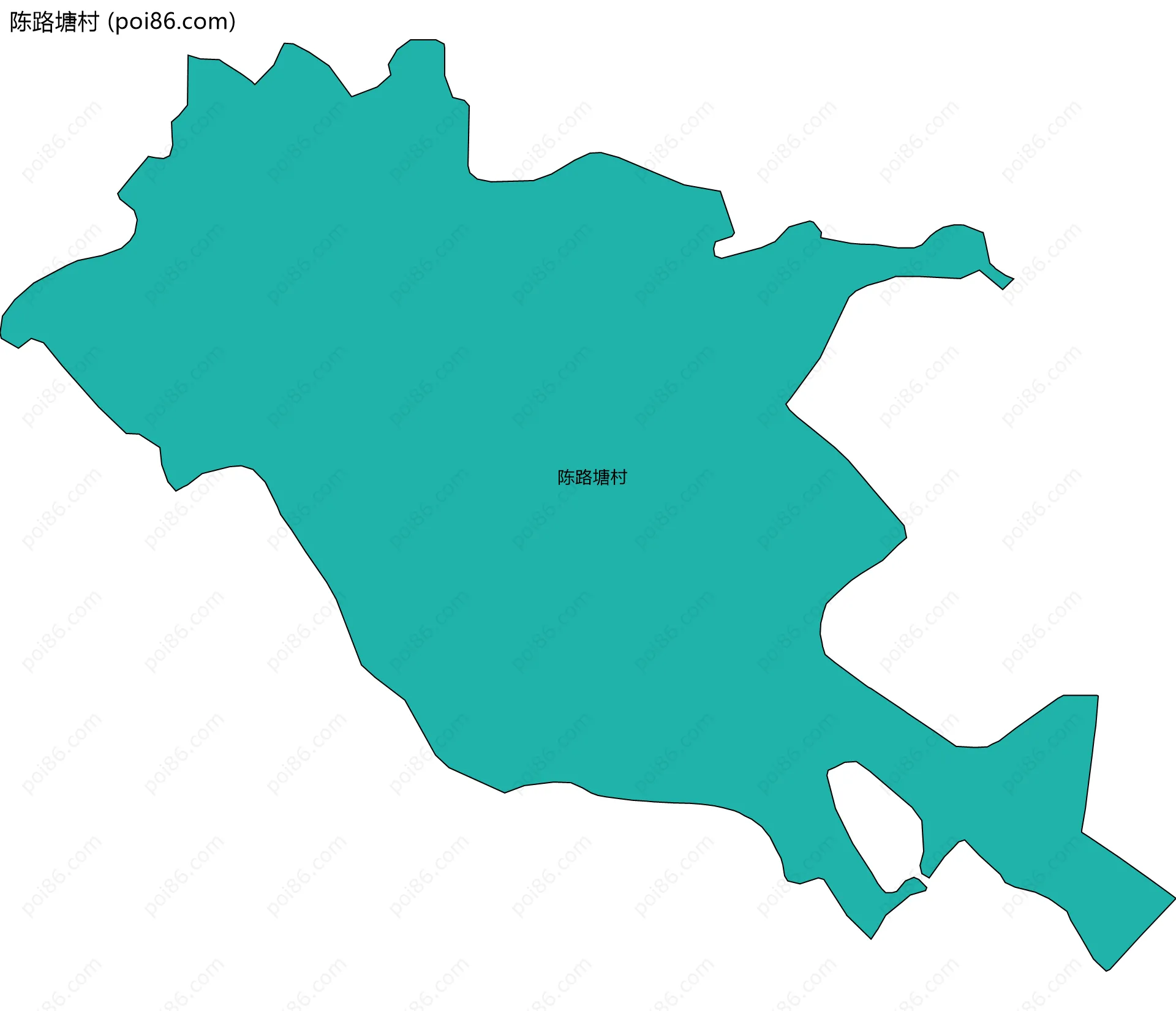 陈路塘村边界地图