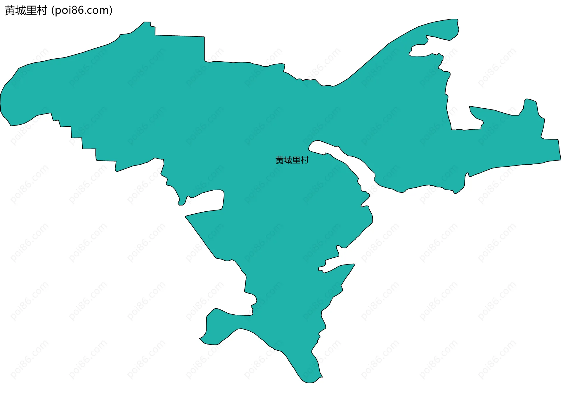 黄城里村边界地图