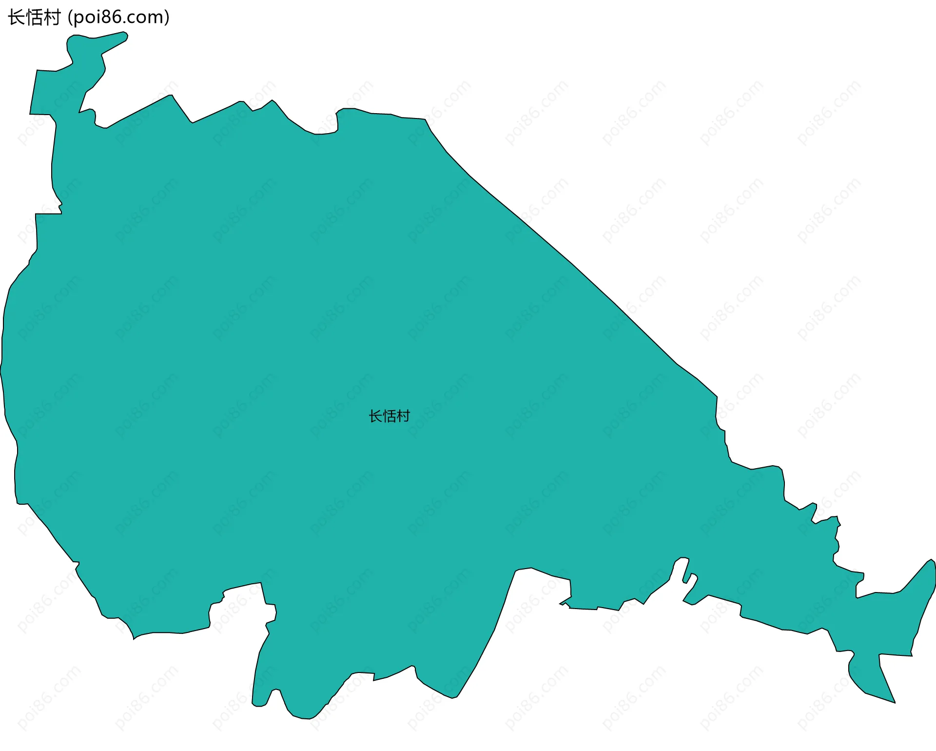 长恬村边界地图