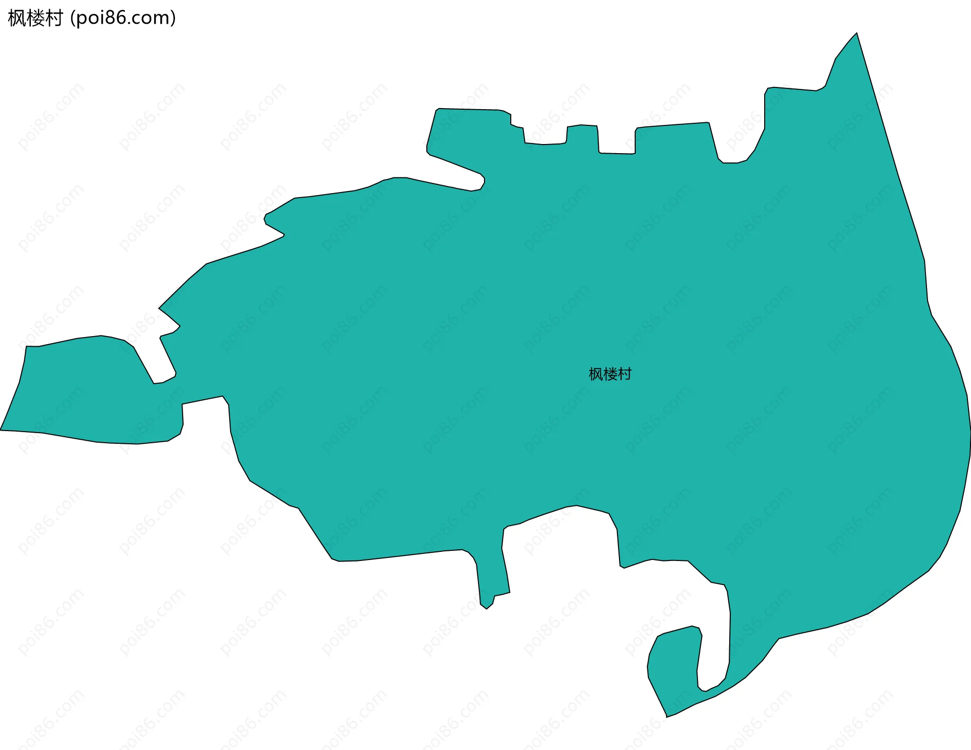 枫楼村边界地图