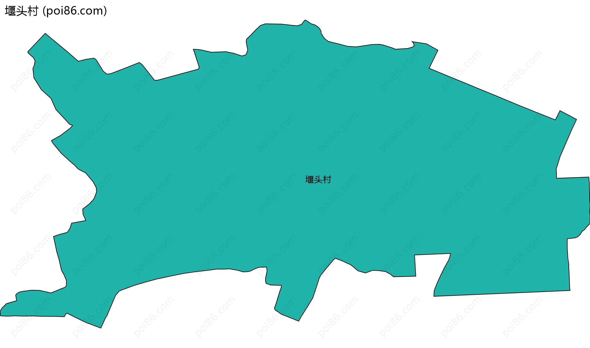 堰头村边界地图