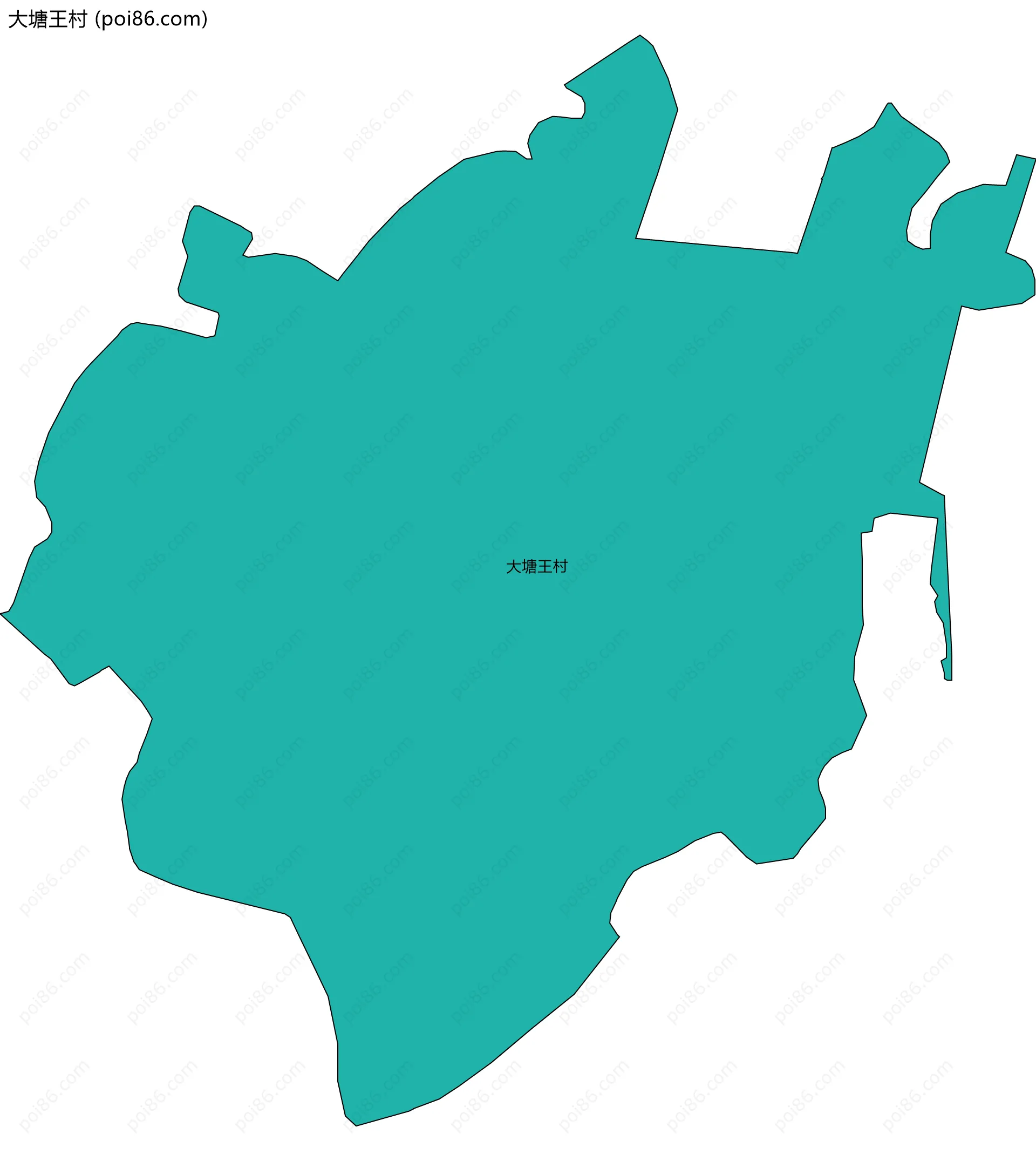 大塘王村边界地图