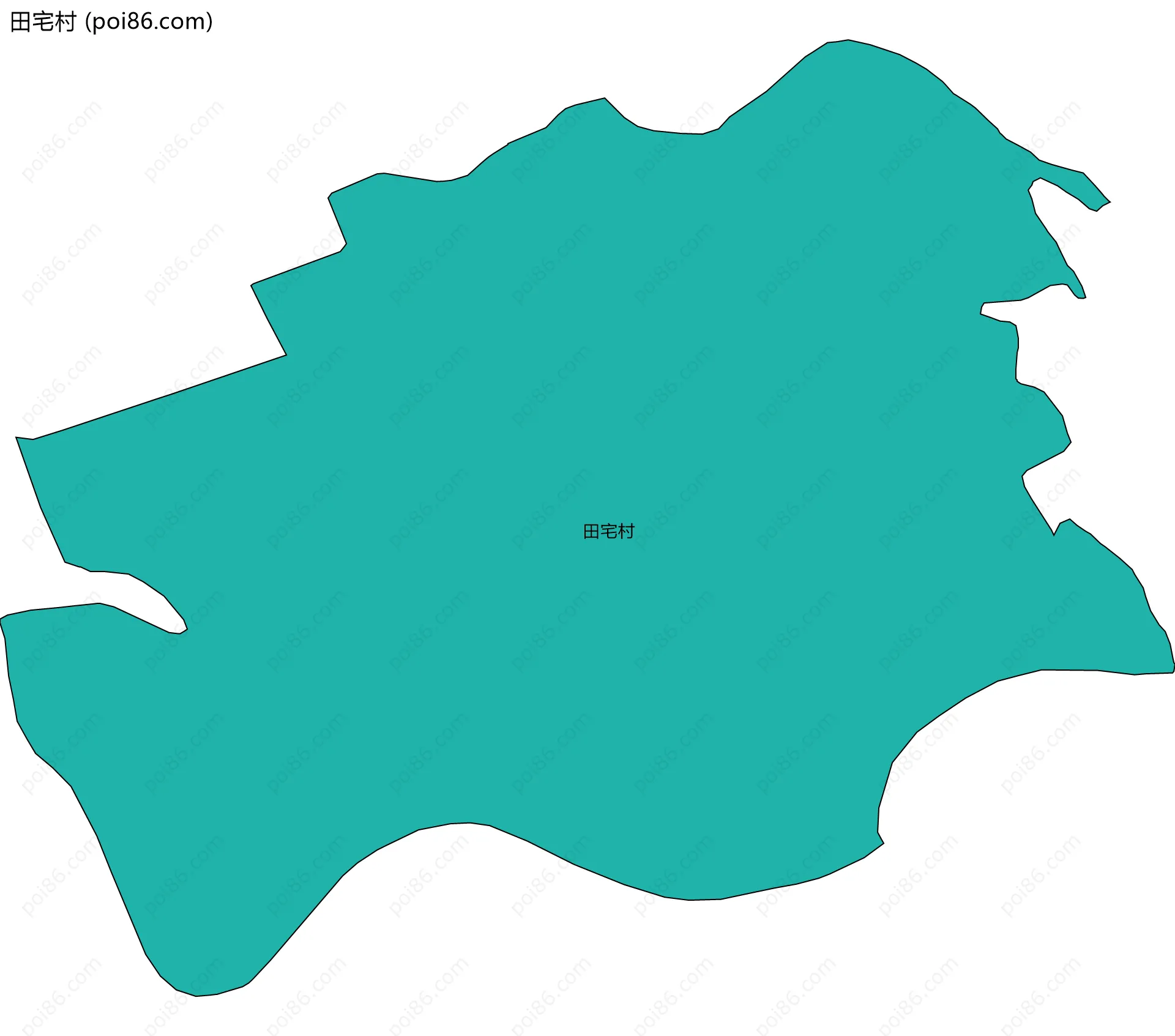 田宅村边界地图