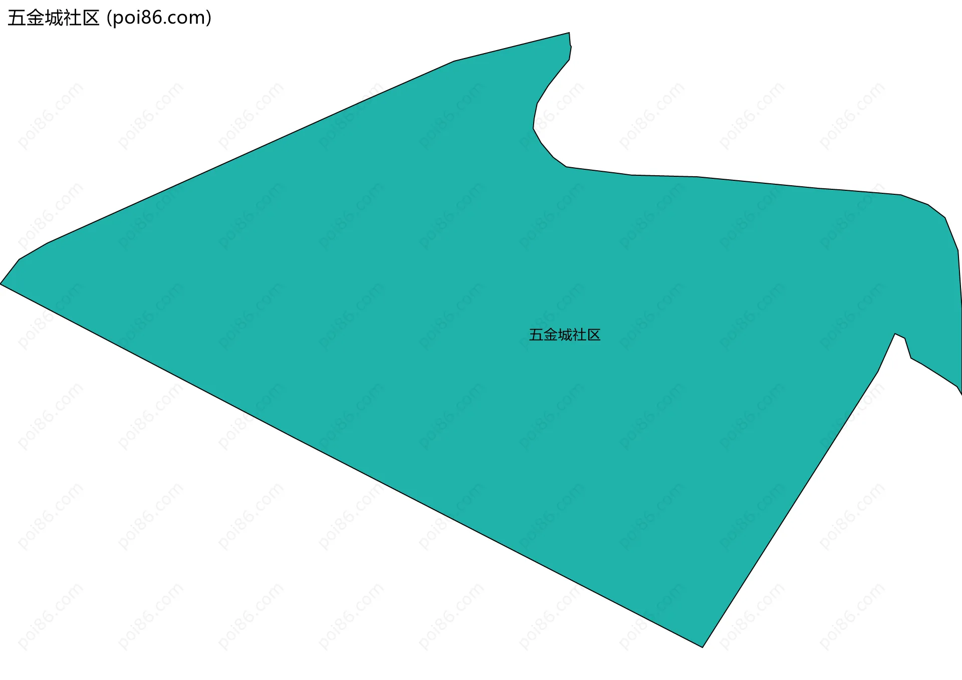 五金城社区边界地图