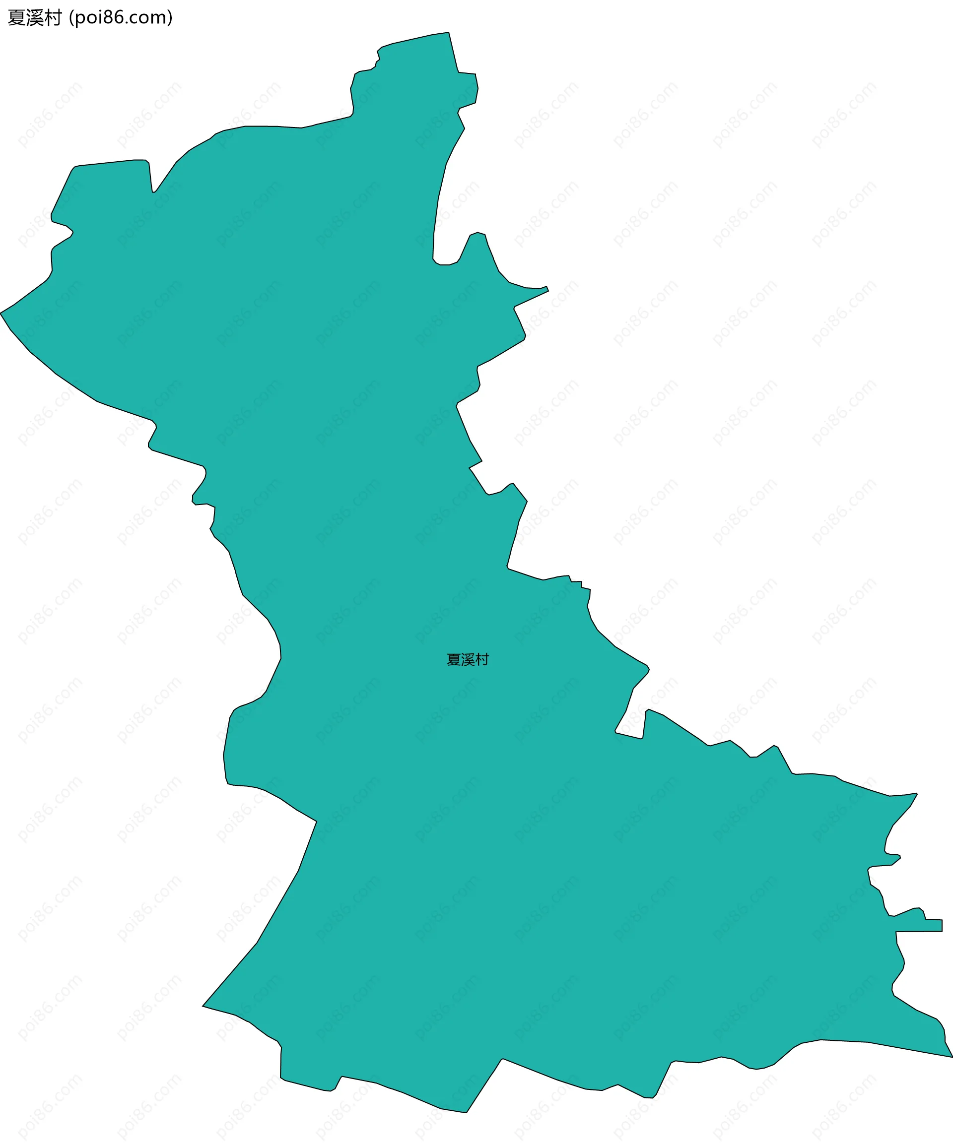 夏溪村边界地图