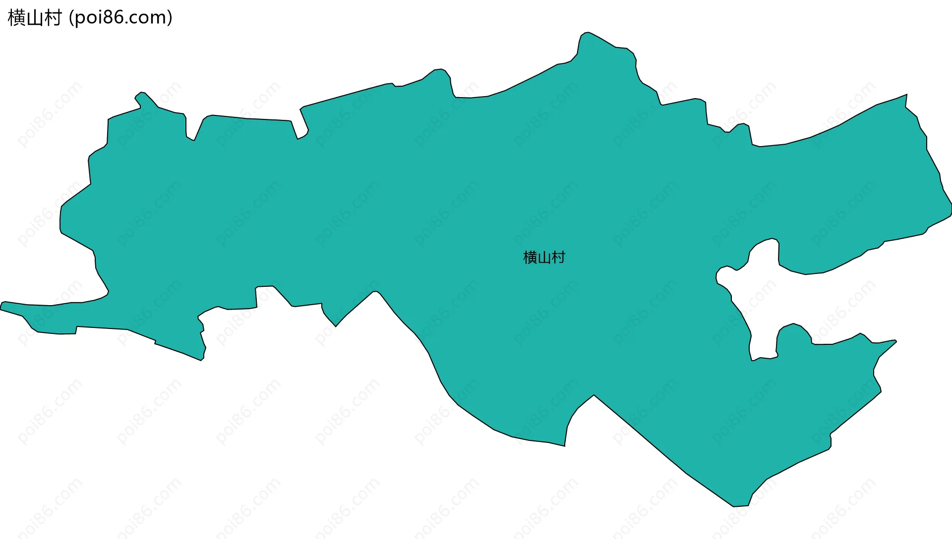 横山村边界地图