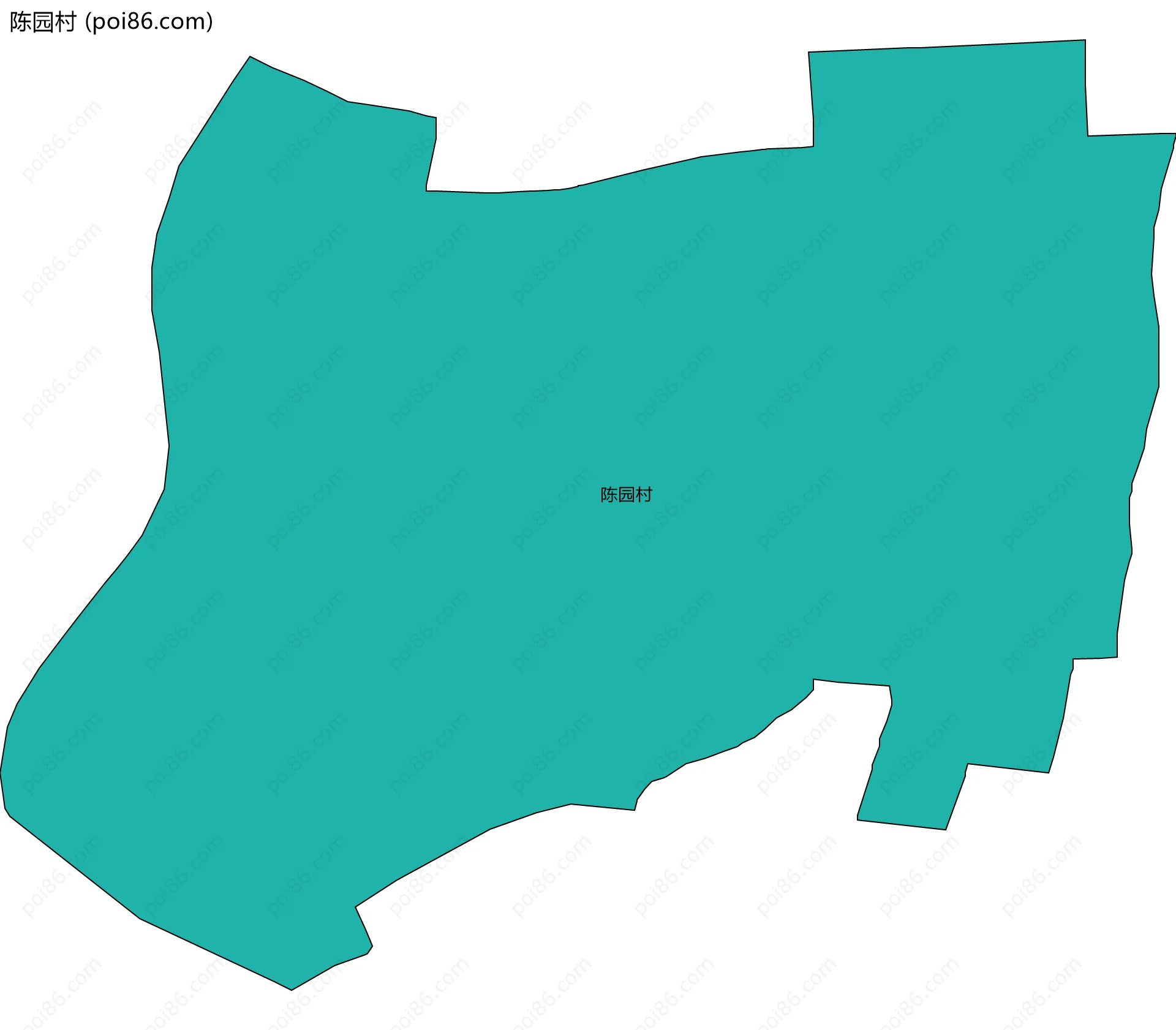 陈园村边界地图