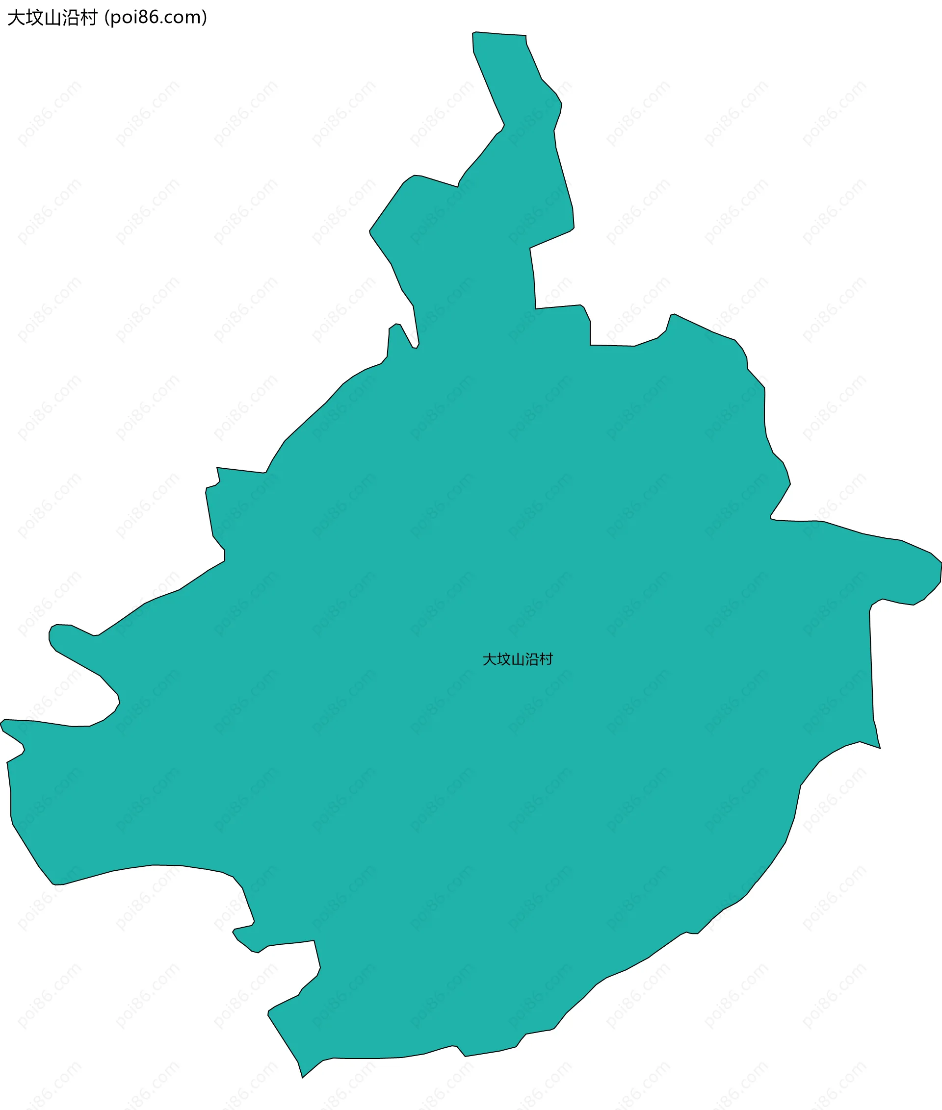 大坟山沿村边界地图