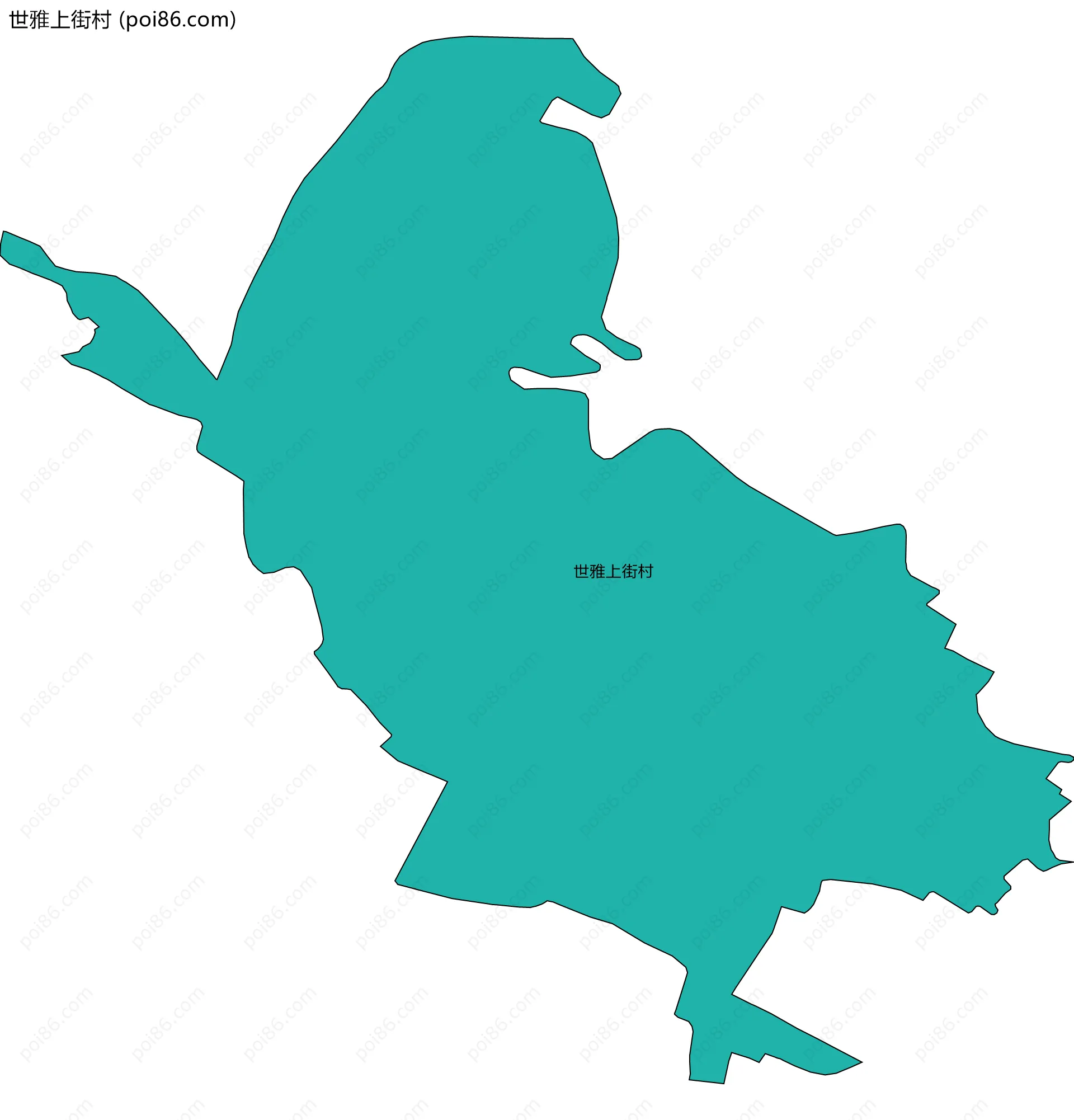 世雅上街村边界地图