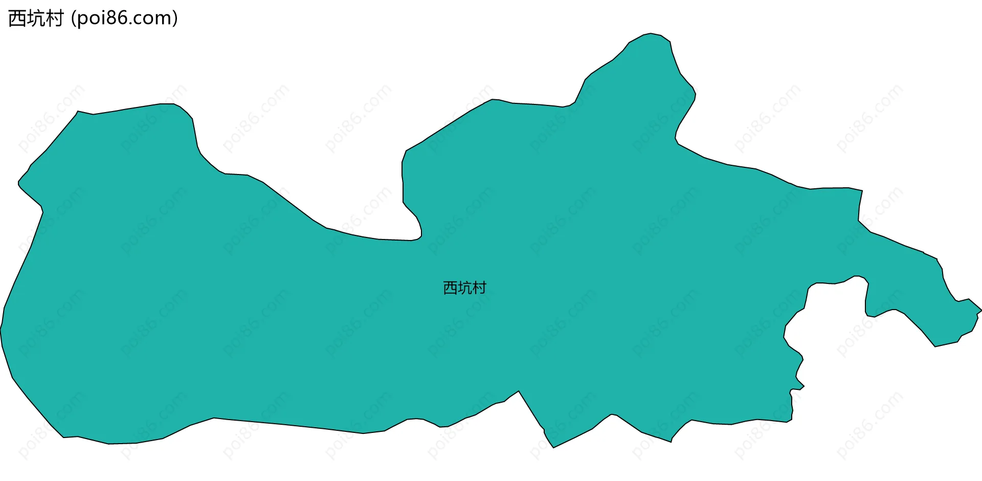 西坑村边界地图