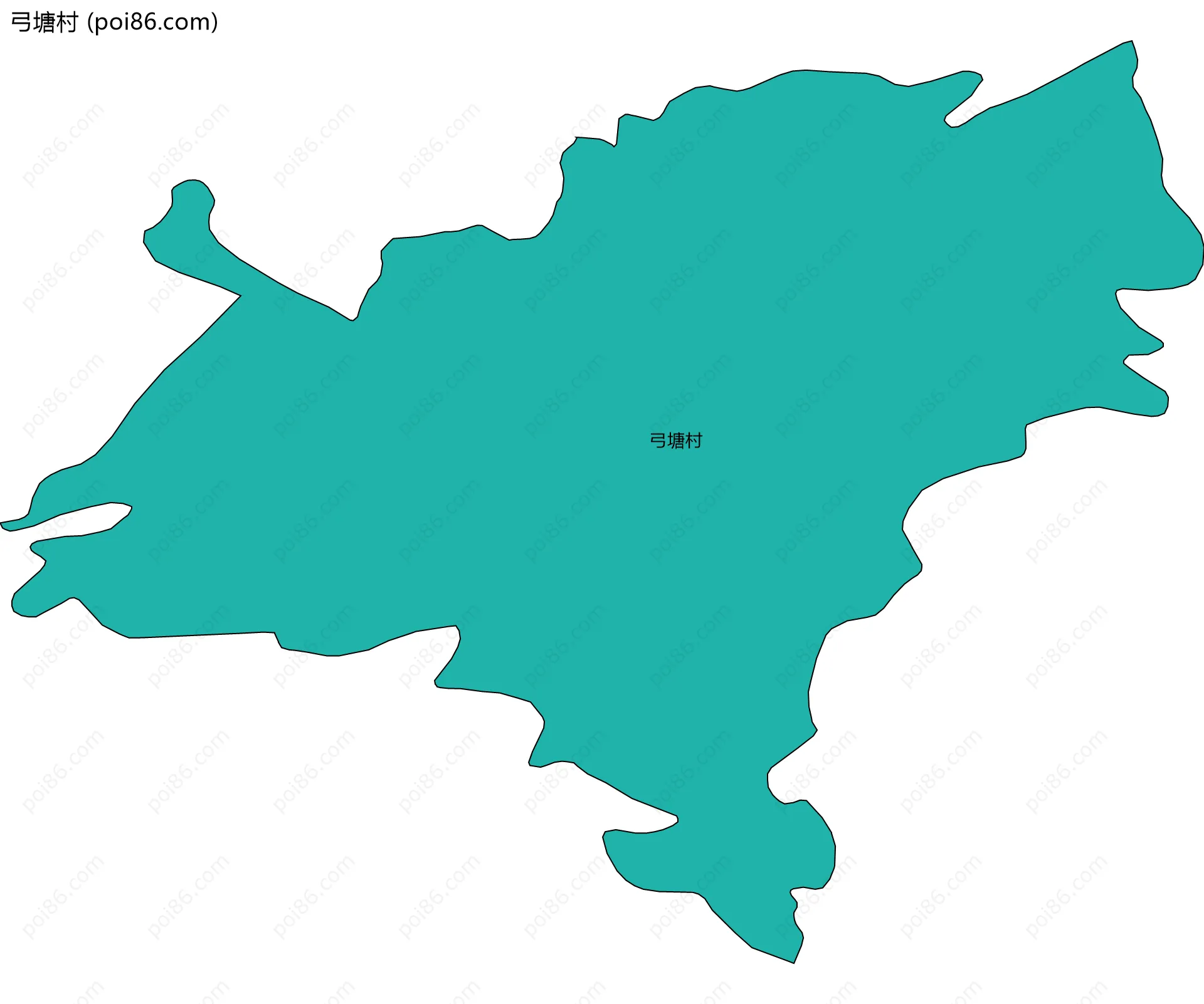 弓塘村边界地图